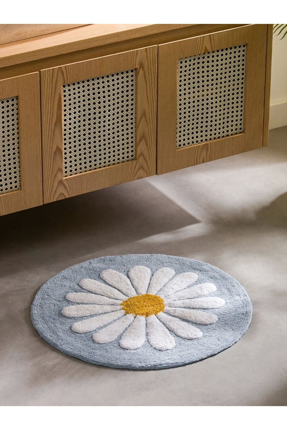 LC Waikiki LCW HOME Mavi Çiçek Desenli Banyo Paspası 60 cm