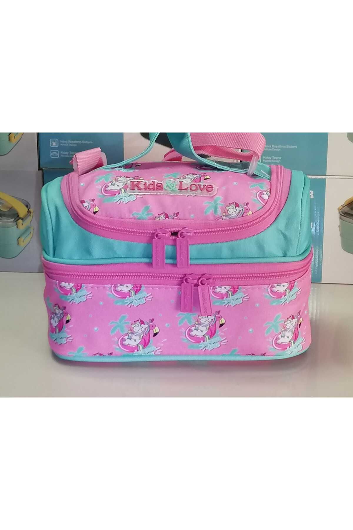 KAUKKO KidsLove Beslenme Çantası THERMO 2 katlı YÖNDESENLİ