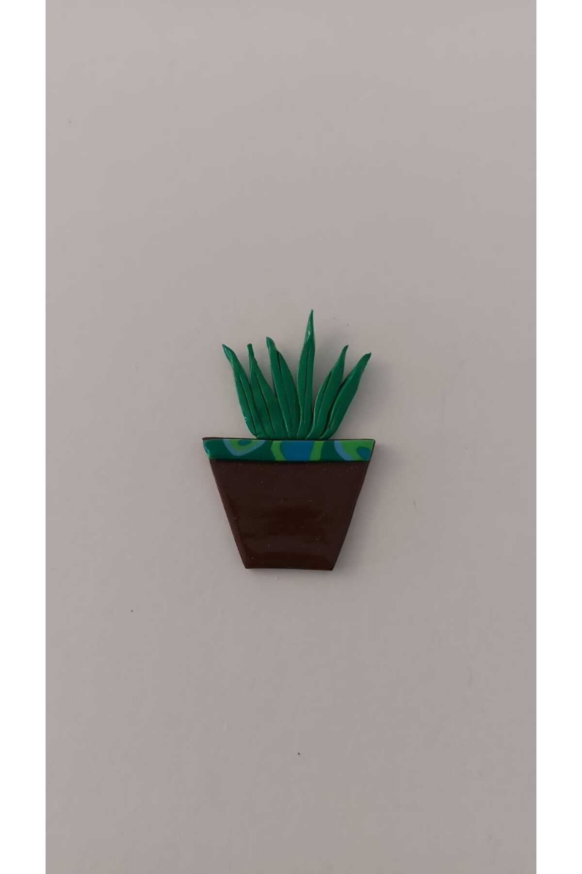 GiftlandCollection GiftLand El Yapımı Minyatür Polimer Kil Kılıç Çiçeği Magnet