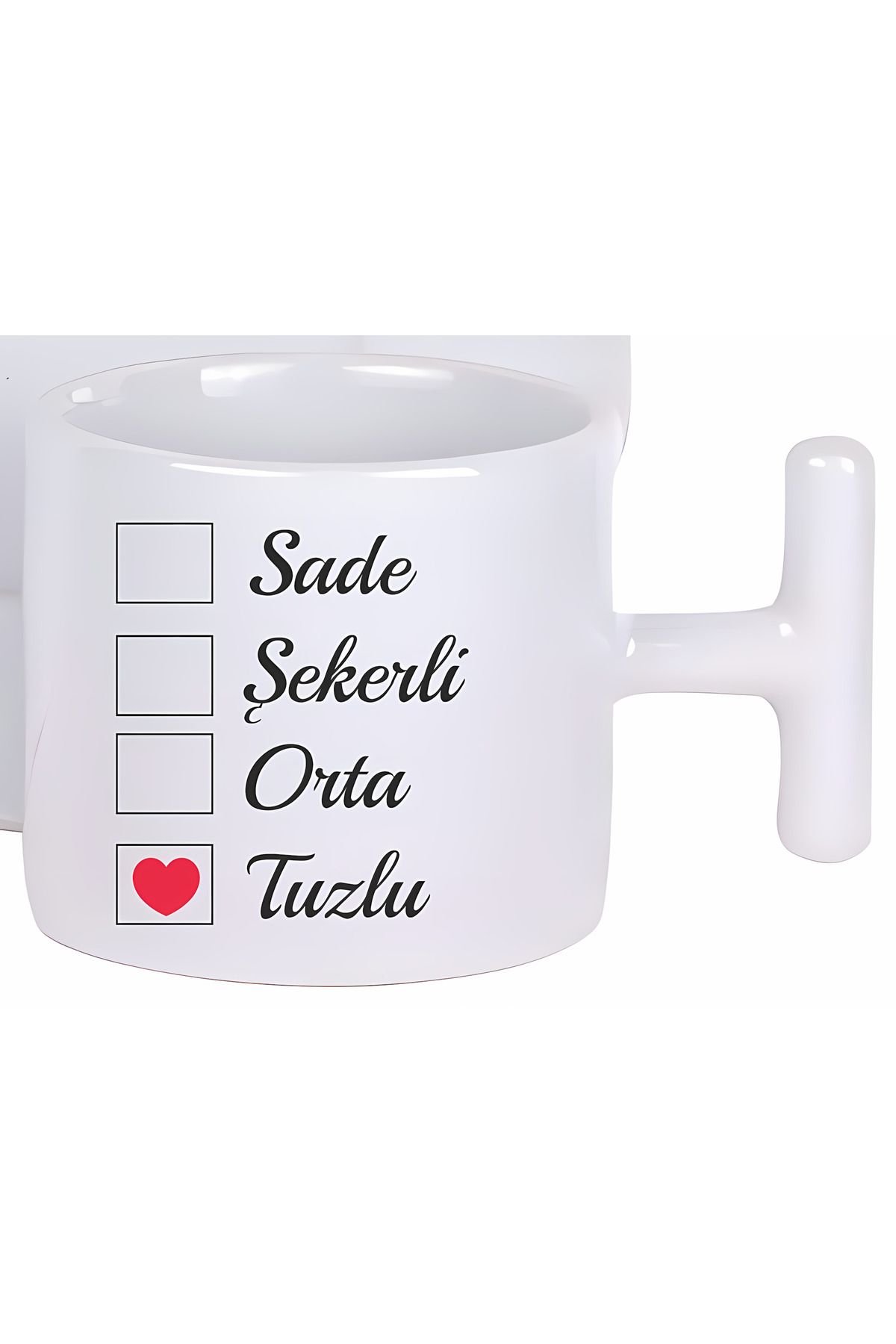 Kreax Damatlık Kahve Fincanı Tuzlu T kulplu