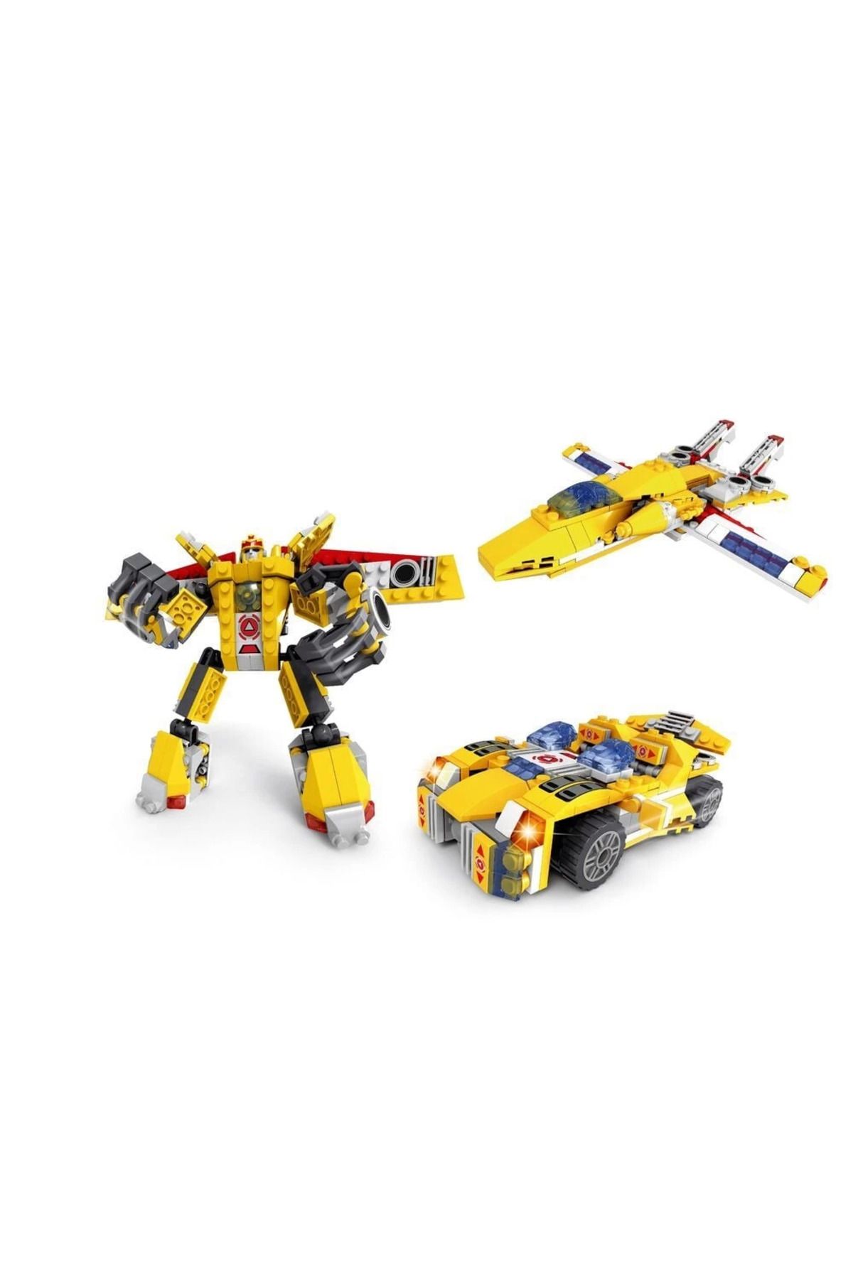 Heez Ausini Assembling Master 3 in 1 273 Parça Sarı Dönüşen Robot