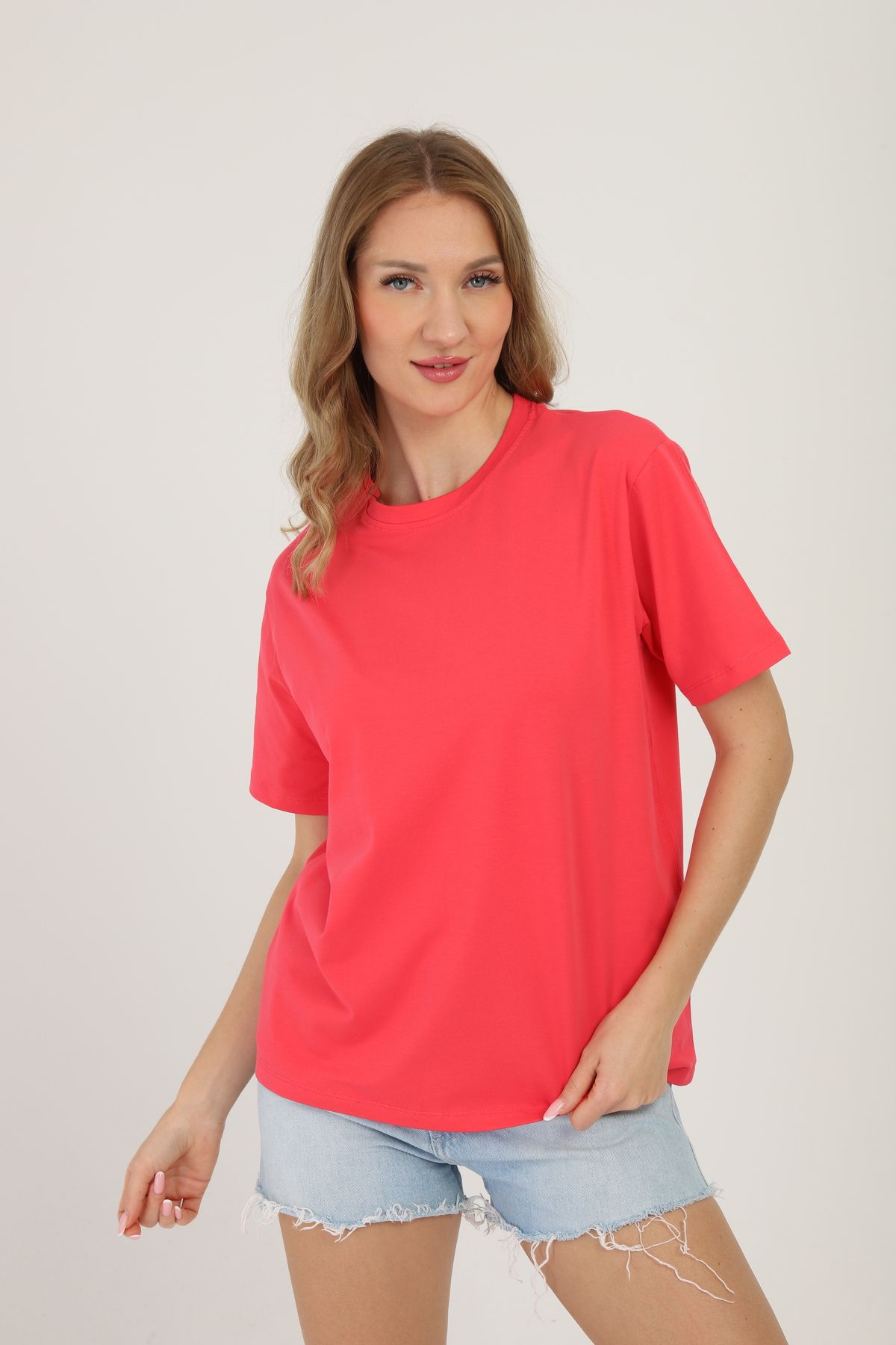 onetwothree One Two Three Kadın T-shirt %95 Koton %5 Elestan