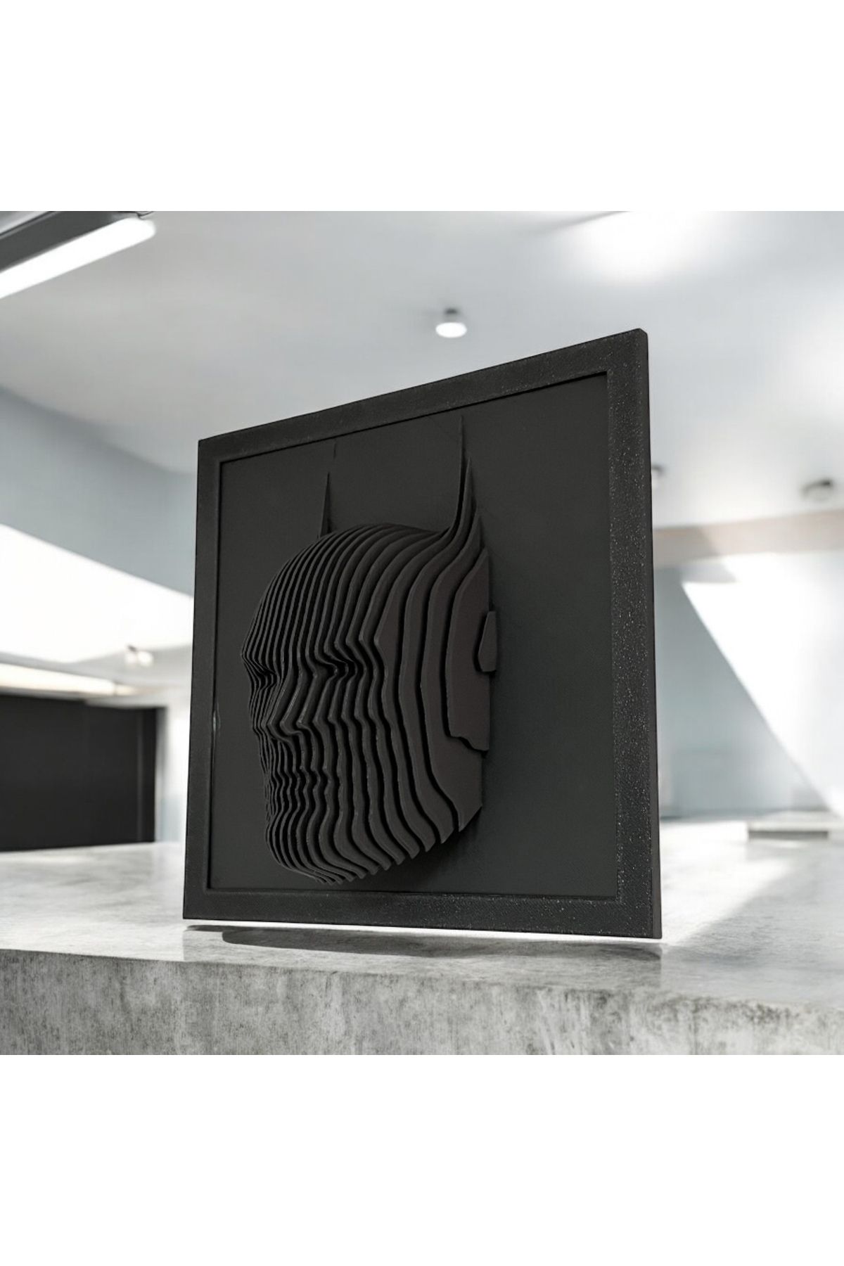 Porima Batman Büst 3d Görünüm Özel Tasarım Tablo Ev Dekorasyonu
