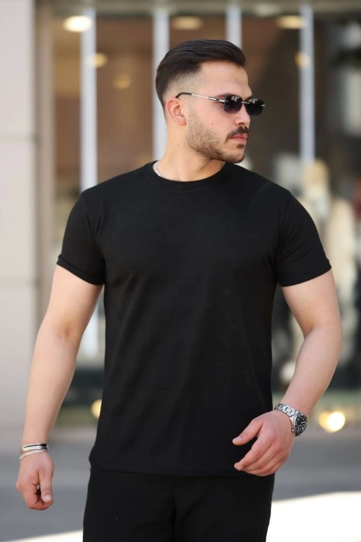 Kaplan Erkek Mini Jakarlı Kısa Kollu T-shirt