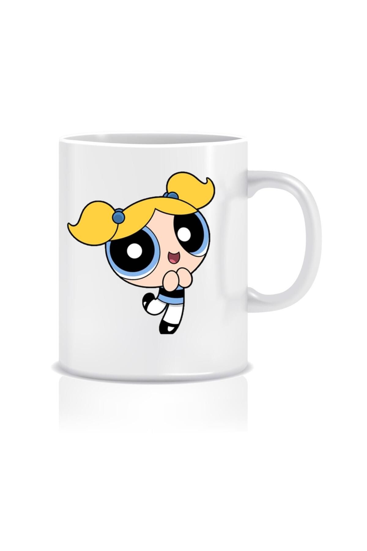 Puficca Tasarım Power Puff Girls Bubbles Baskılı Kupa Bardak