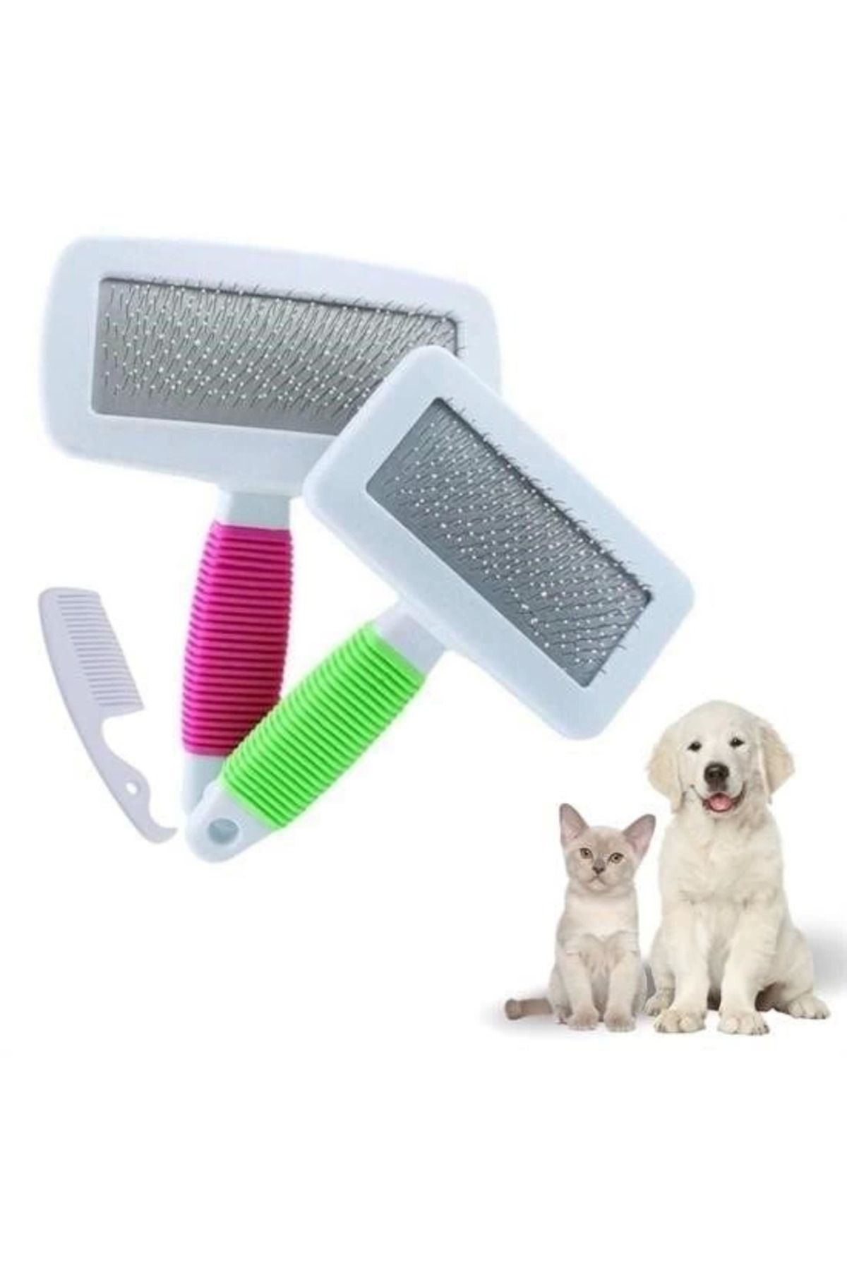 Angoravi Kedi Köpek Telli Küçük Boy Tüy Bakım Seti Evcil Hayvan Tarama Fırçası
