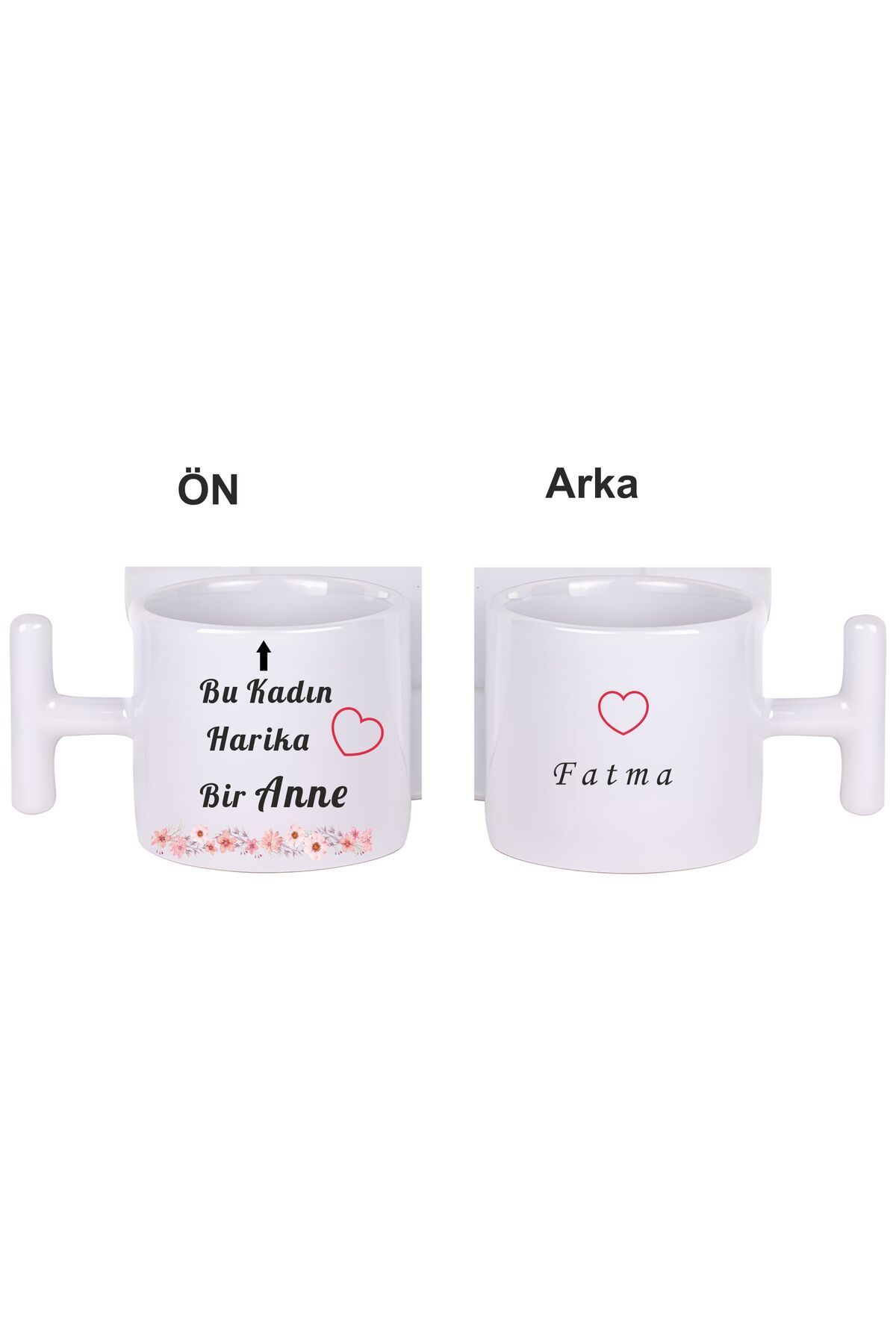 Kreax Harika Annem Türk Kahvesi Fincanı Kişiye Özel T Kulplu