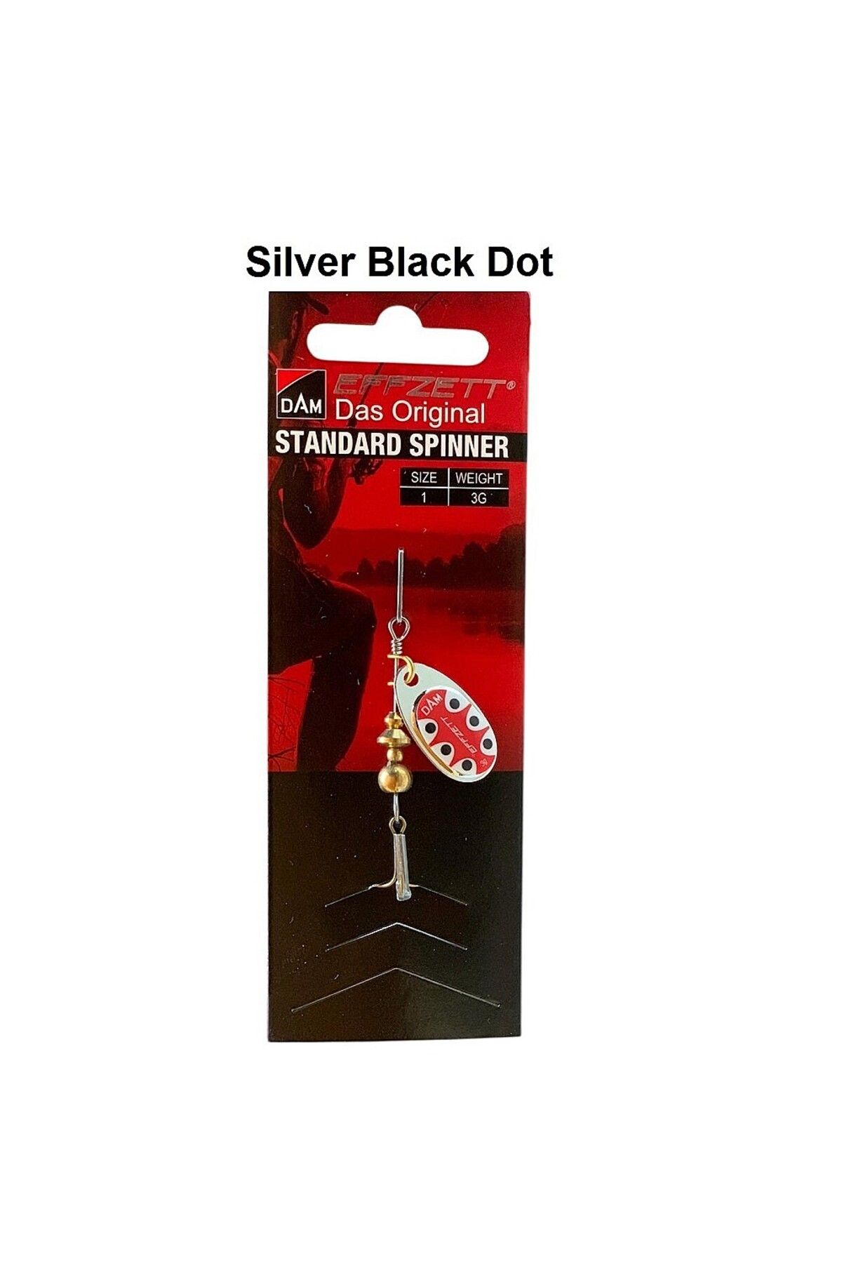 DAM Effzett Standard Spinner 3gr 1 Numara Döner Kaşık Silver Black Dot