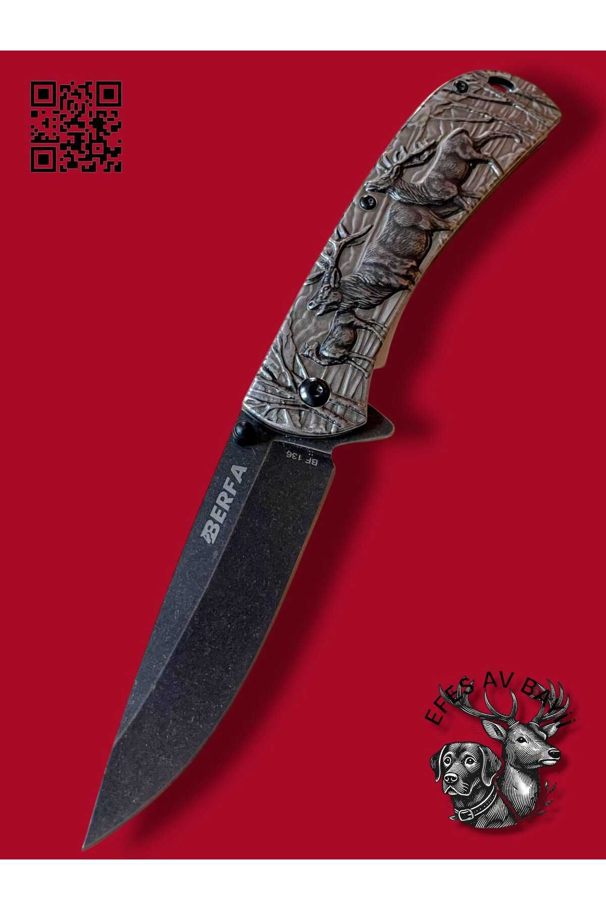 BERFA BF-136 GEYİK FİGÜRLÜ METAL CEP ÇAKI