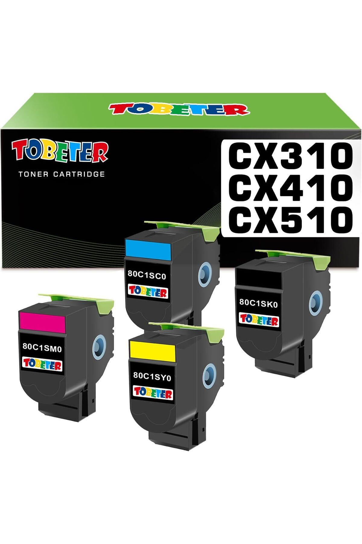 Lexmark CX310n CX310dn CX410de CX410dte CX410e CX510de CX510dhe Printers ( BMCY, 4 Pack )