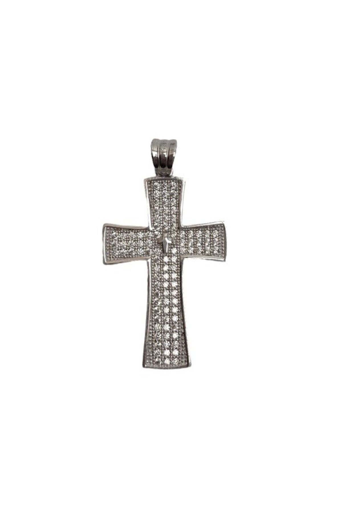 OEM Pandantiv, Jolie Silver, Argint 925, Model Cruce Cu Pietre, 2,6 G, 3 X 2 Cm Unisex - 10