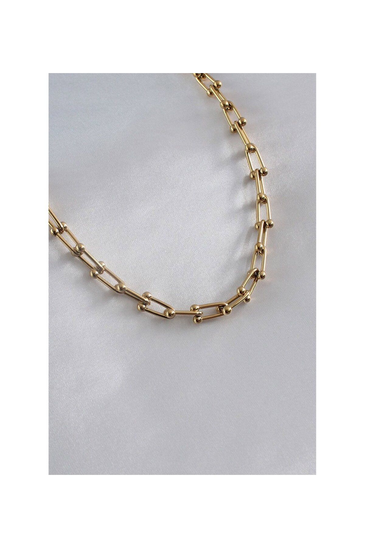 ENA Outlet 316L Çelik Kadın Gold Tiffany Kolye