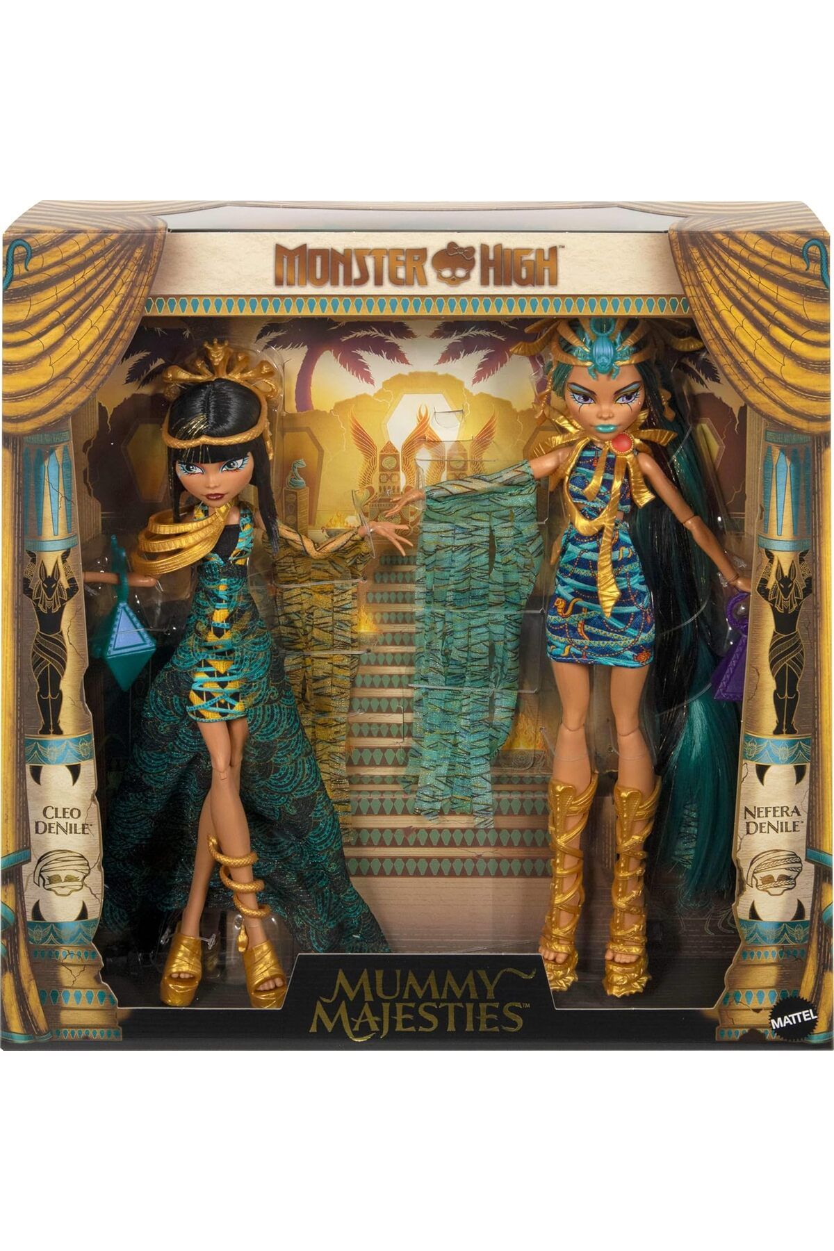 MONSTER HIGH Cleo & Nefera De Nile Collectible 2-Pack Fashion Doll Set
