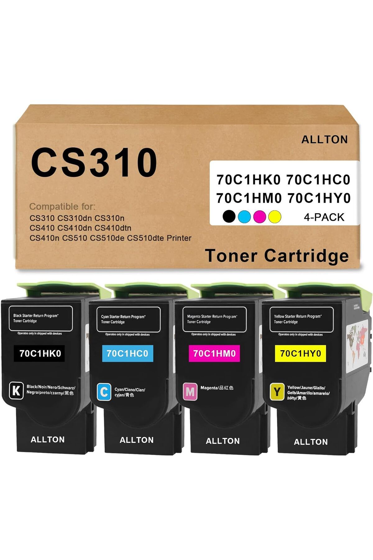 Lexmark CS310 CS310dn CS310n CS410n CS410dn CS510 CS510de Printer(4-Pack)