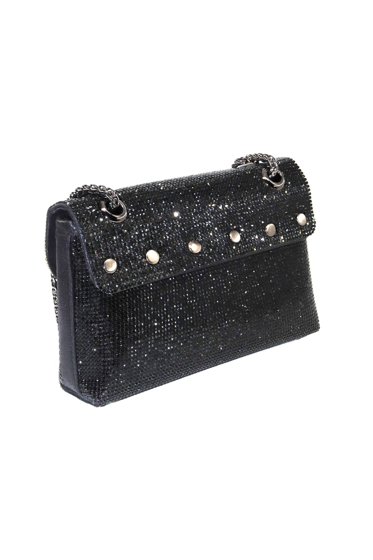 KEEBA-Black Evening Bag with Stones. Women's Black Evening Dress Stone Bag. Wedding Graduation Portfolio Clutch Invitation Bag 2