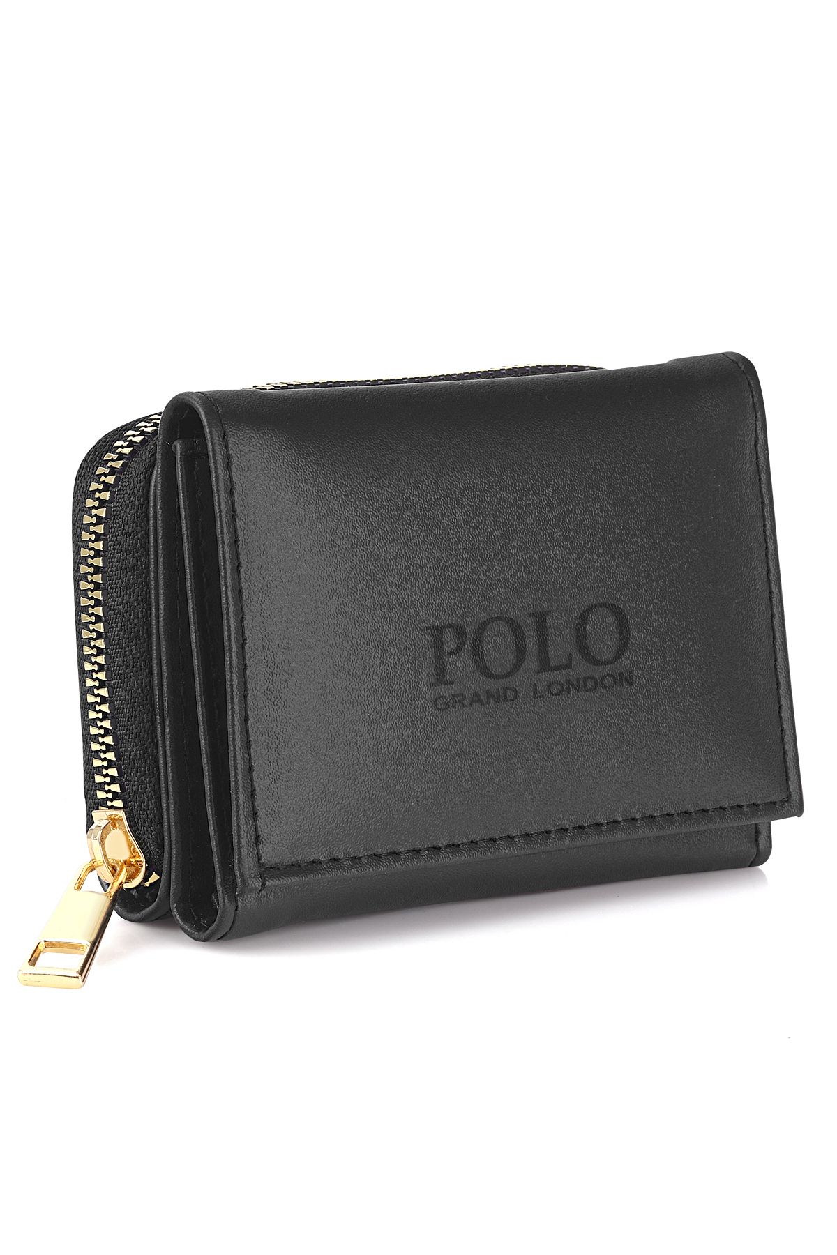 POLOGRAND London Orijinal Kadın Çok Gözlü Bol Kartlıklı Yumuşak Deri Bozuk & Kağıt Para Bölmeli Şık Kartlık Cüzdan