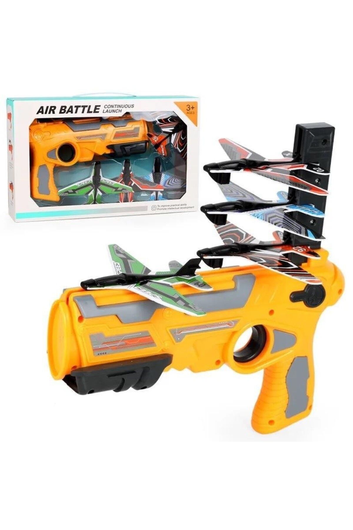 OEM Set Arma De Jucarie Tip Lansator De Avioane, Air Battle, Portocaliu Unisex - 10
