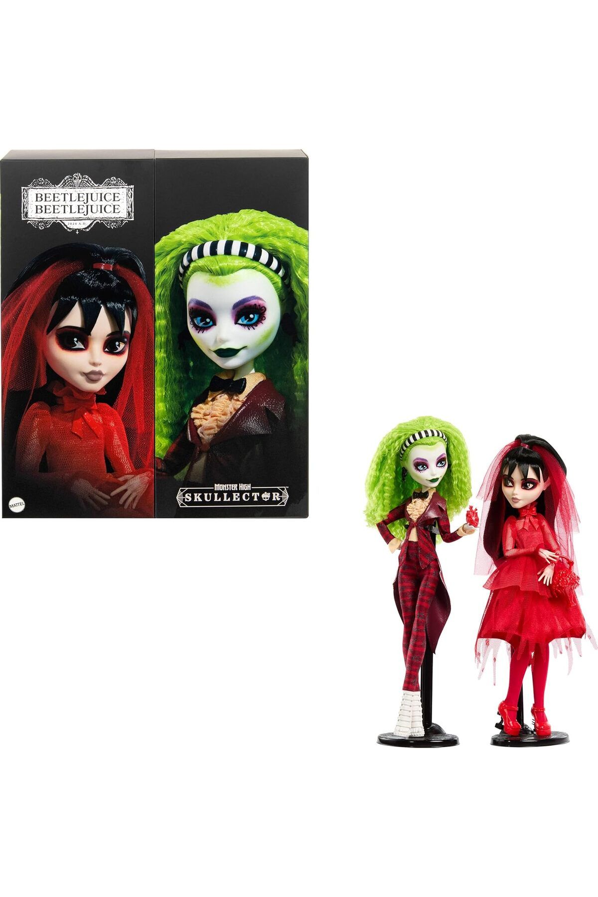 MONSTER HIGH Skullector Beetlejuice BeterBöcek ve Lydia Doll 2-Pack