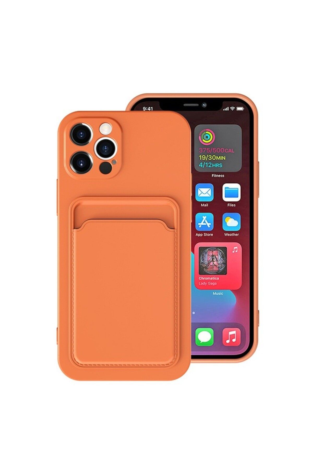 OEM Husa Protectie Cu Suport Card Compatibila Cu Samsung A12 Portocaliu Unisex - 10