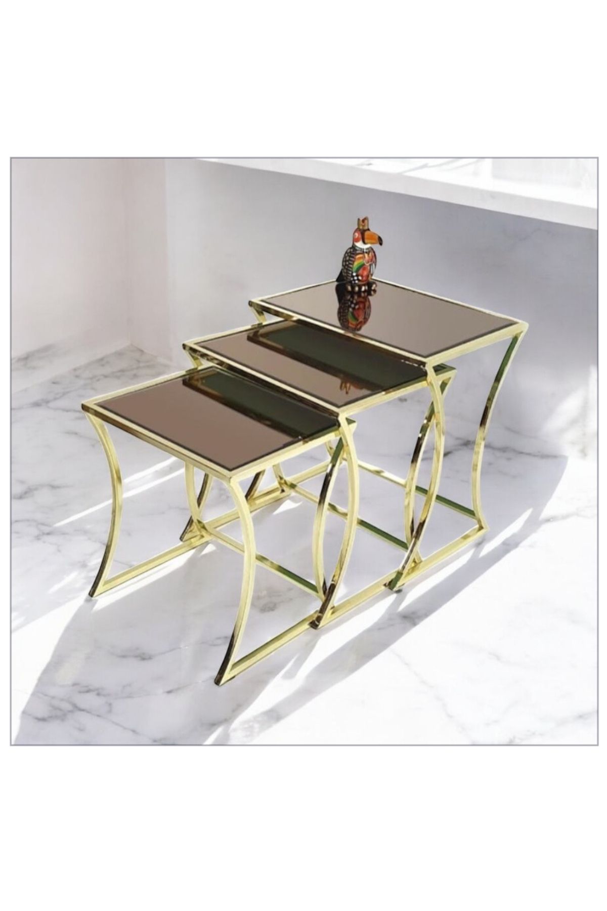 Asteri 3 lü zigon sehpa luxury