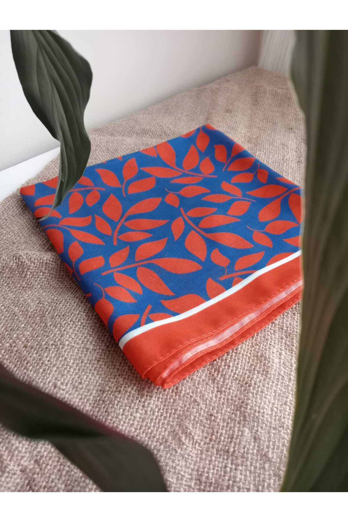 Lady Yaprak Desenli Soft Pamuk Eşarp