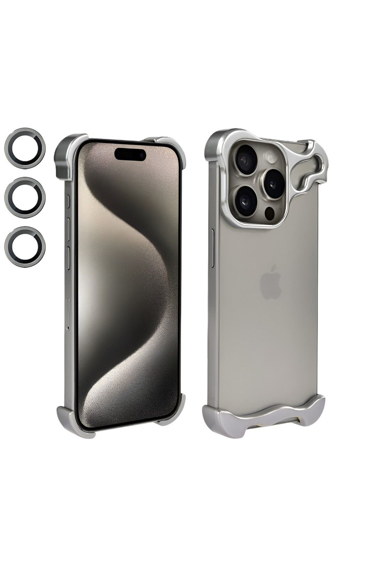 OEM Husa Metalica Compatibila Cu Iphone 15 Pro, Protectie Pentru Colturile Telefonului Si Unisex - 10