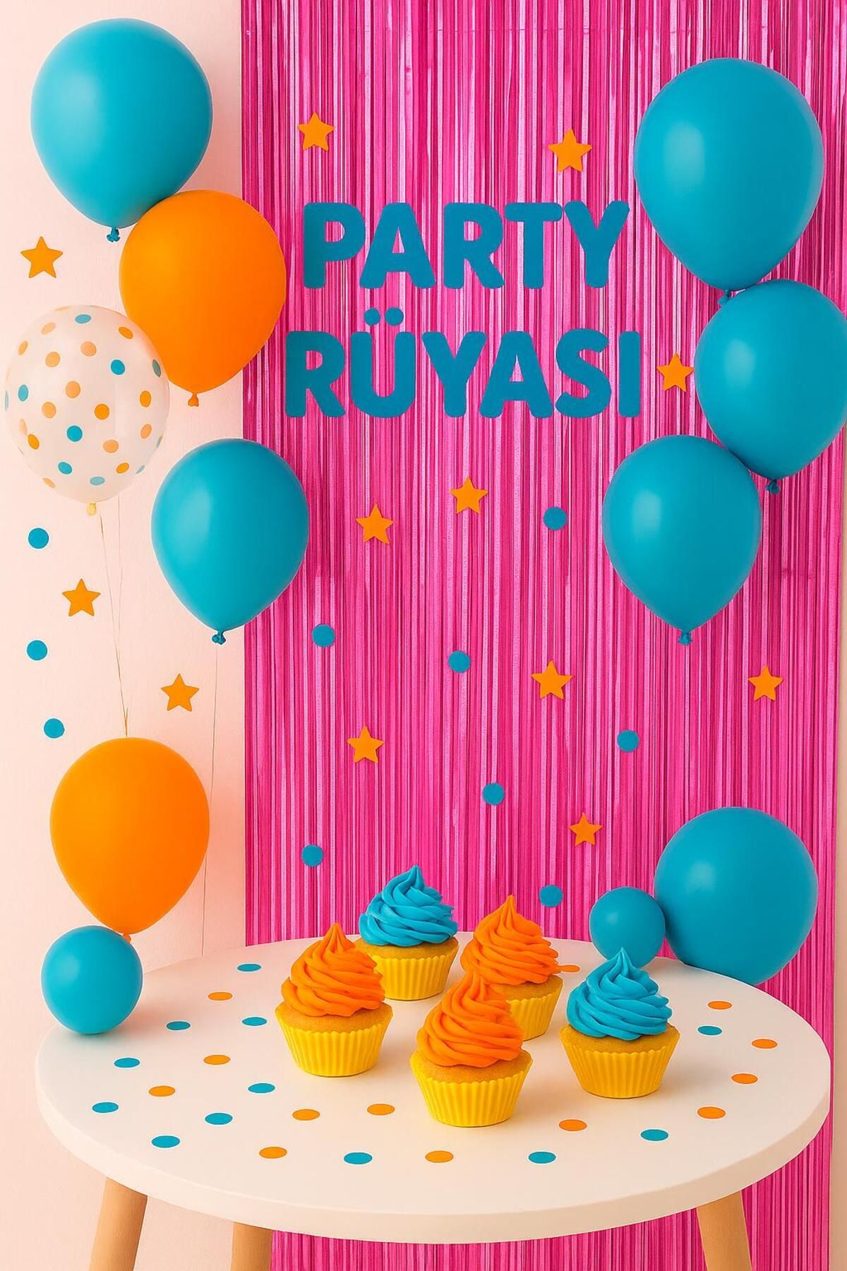 partyrüyası Metalize Arka Fon Işıltılı Kapı Duvar Perdesi 100x200 Cm