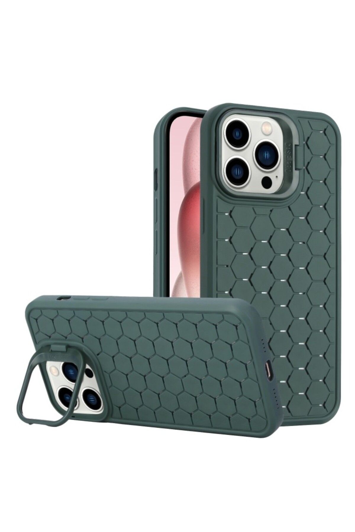 OEM-TPU Protective Case for Apple iPhone 15 3D Cube with Ring Camera Protection Shockproof Anti-Scratch 1