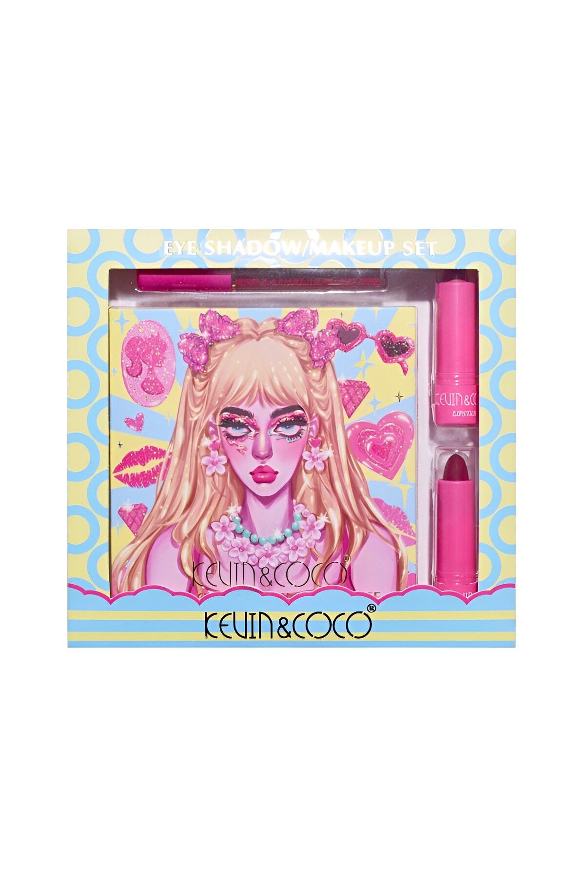 OEM Set De Machiaj, Kevin & Coco, 26 De Culori, Pigmentate, Fard De Ochi, Ruj, Gloss, Far Unisex - 10