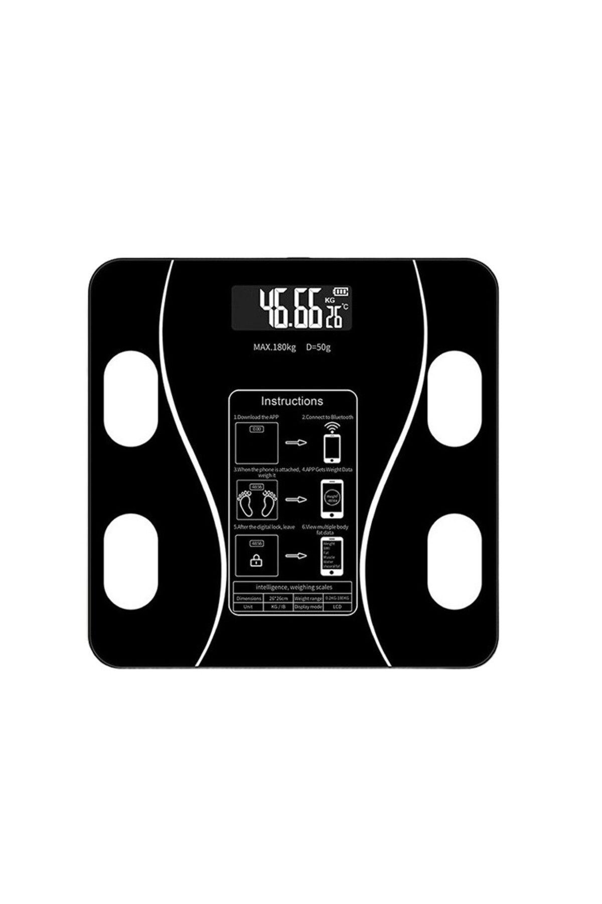 OEM Cantar Electronic Inteligent De Baie Flippy Cu Aplicatie Smart, Corporal, Ecran Digit Unisex - 10