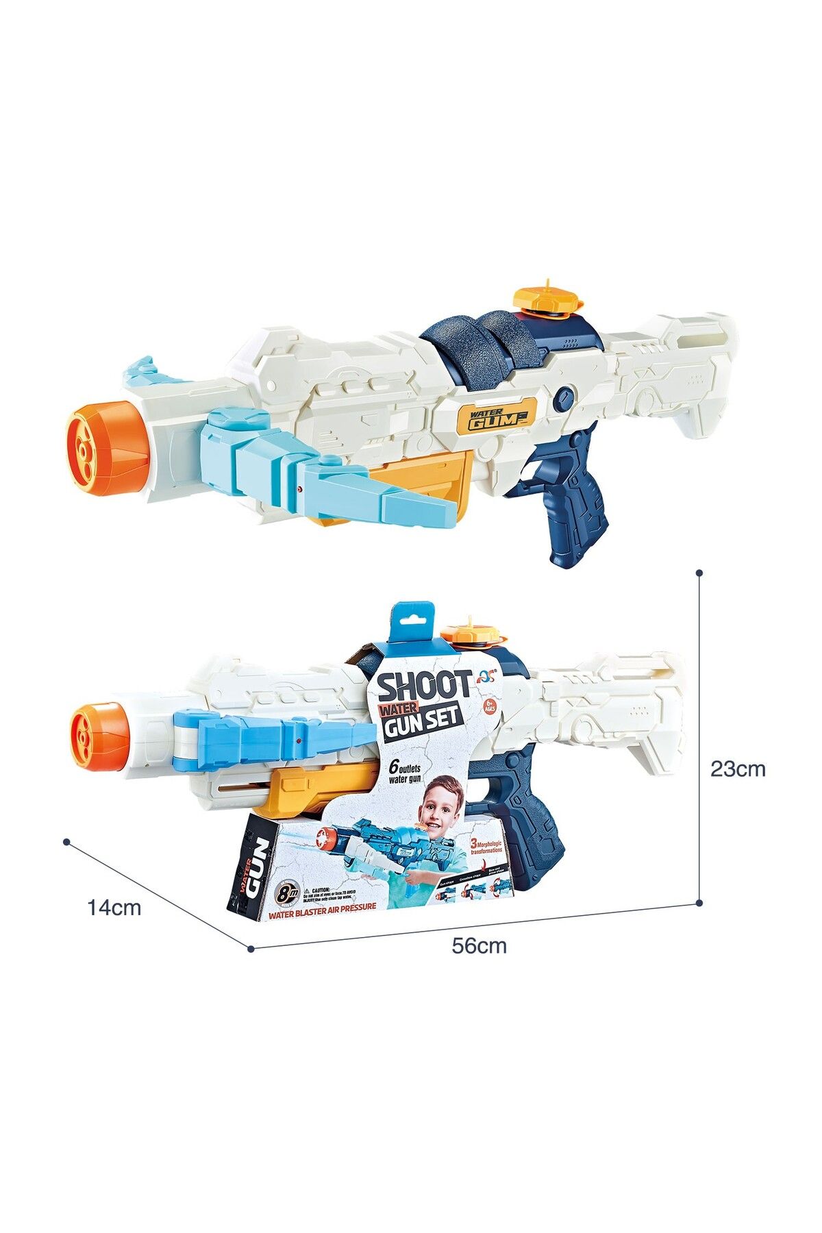 OEM Pistol Cu Apa, +6 Ani, Rezervor 700 Ml, 4 Moduri De Stropire, Din Plastic, 56 X 37 X Unisex - 10