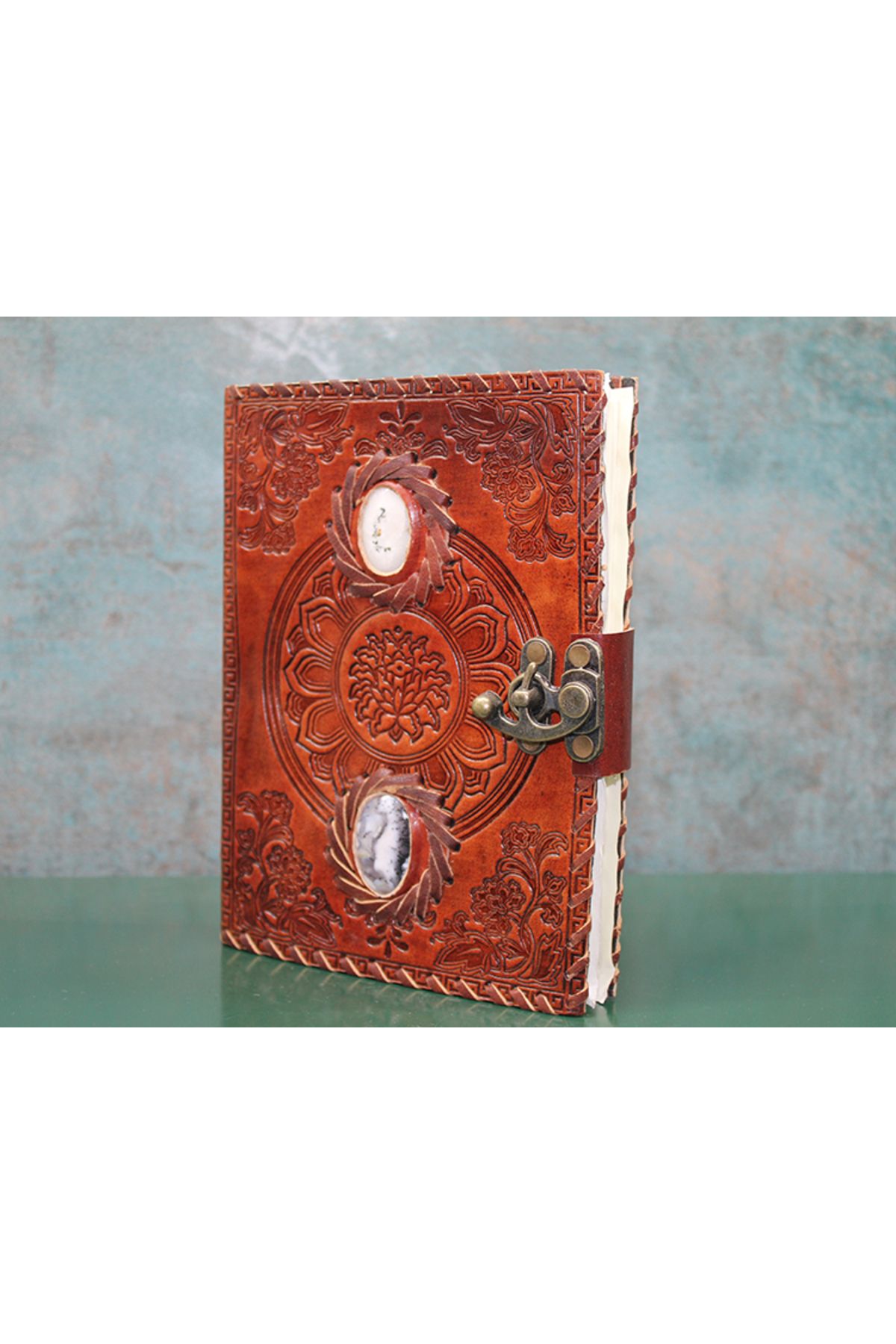 Livenda Shop Taşlı Deri Defter
