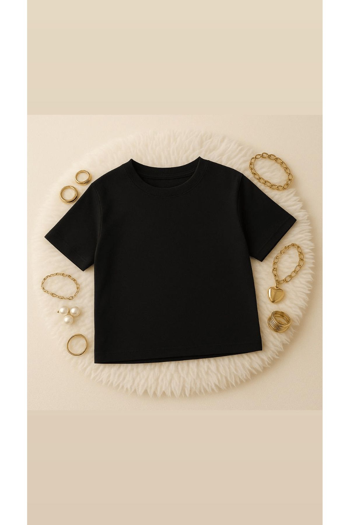 Mayer Butik Pamuklu Sade Beyaz Crop