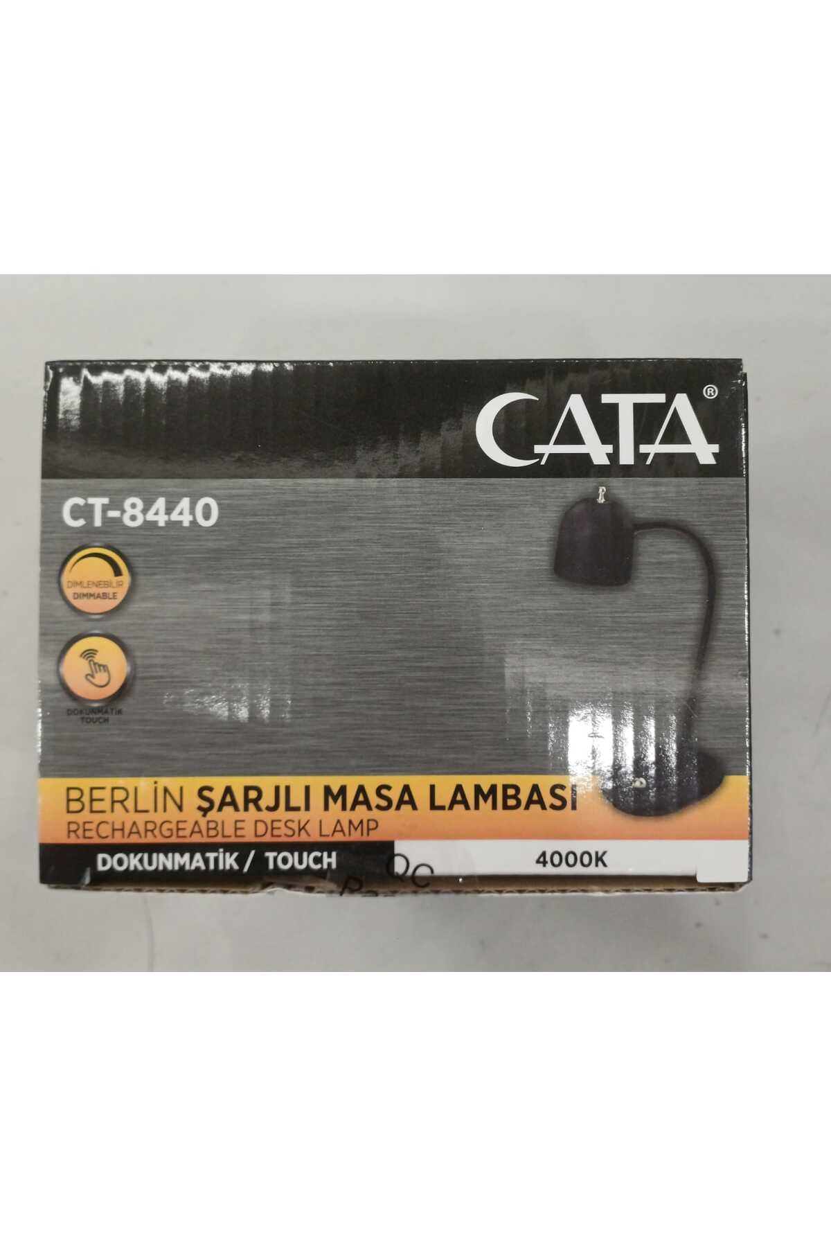 Cata CT 8440 BERLİN ŞARJLI MASA LAMBASI SİYAH