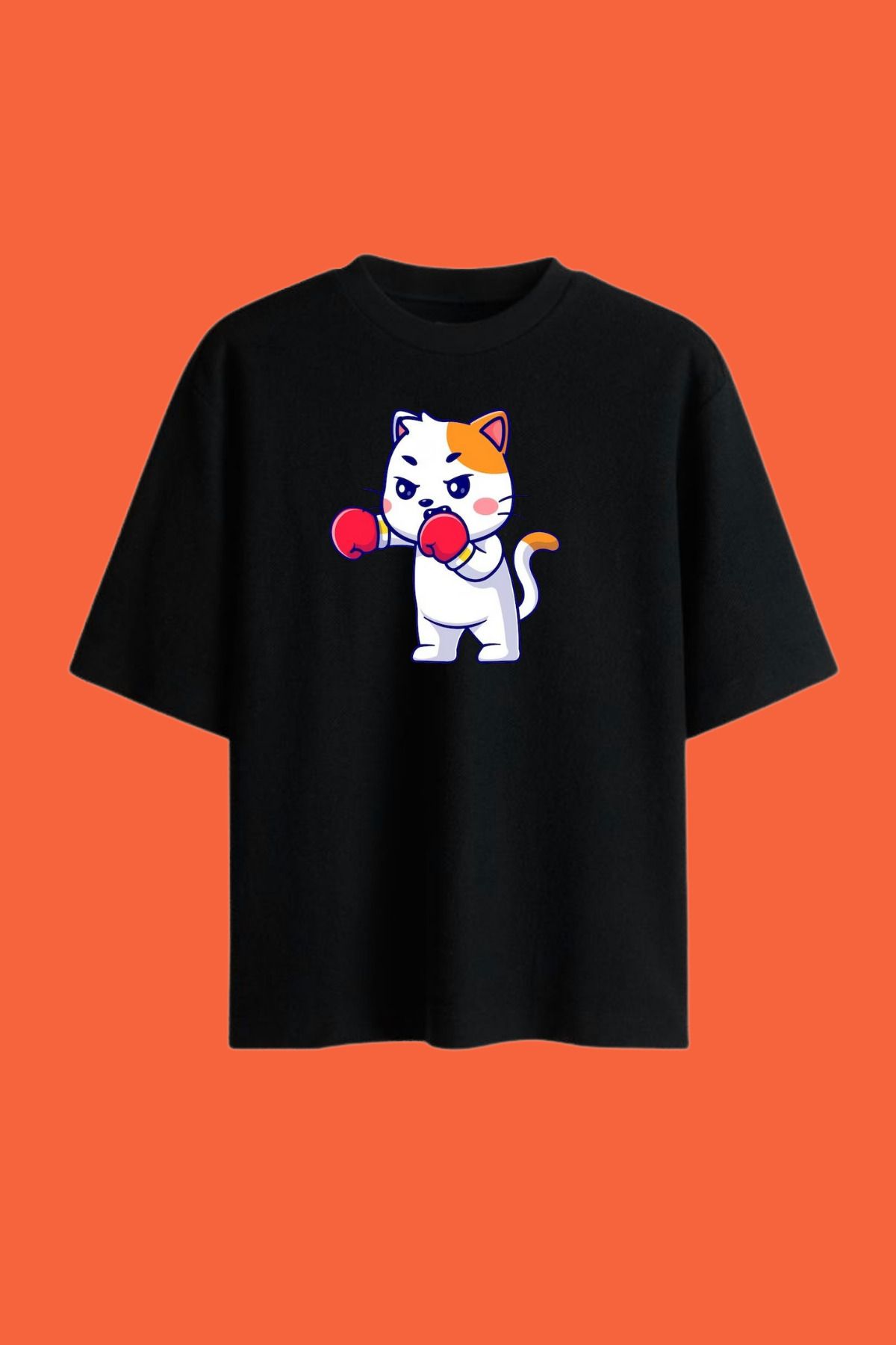 Dupe Design Boxcat Baskılı Oversize T-shirt