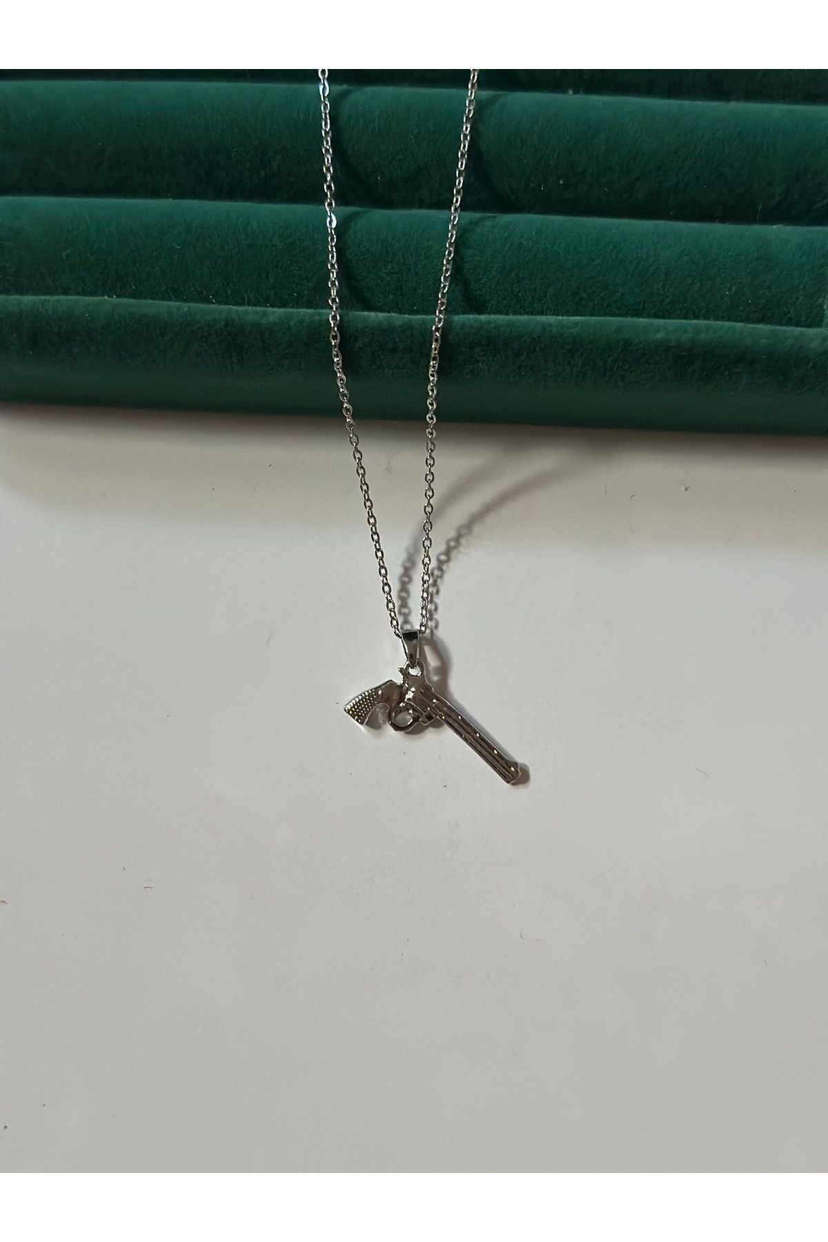 MİOSA 316L Çelik Kovboy Silahı Kadın Kolye
