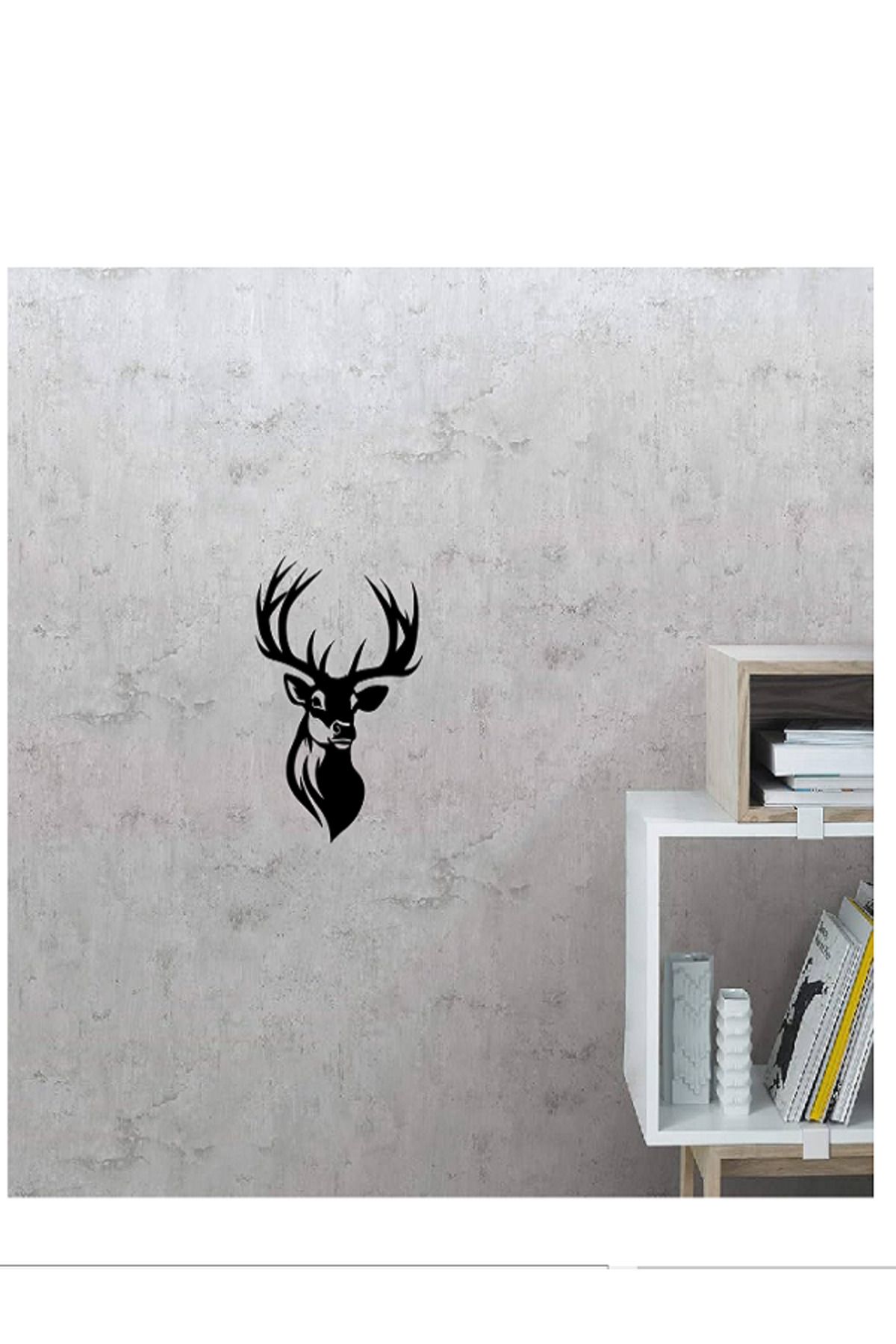 Sticker World Geyik Sticker Duvar Dekorasyon 15x21 Cm Siyah