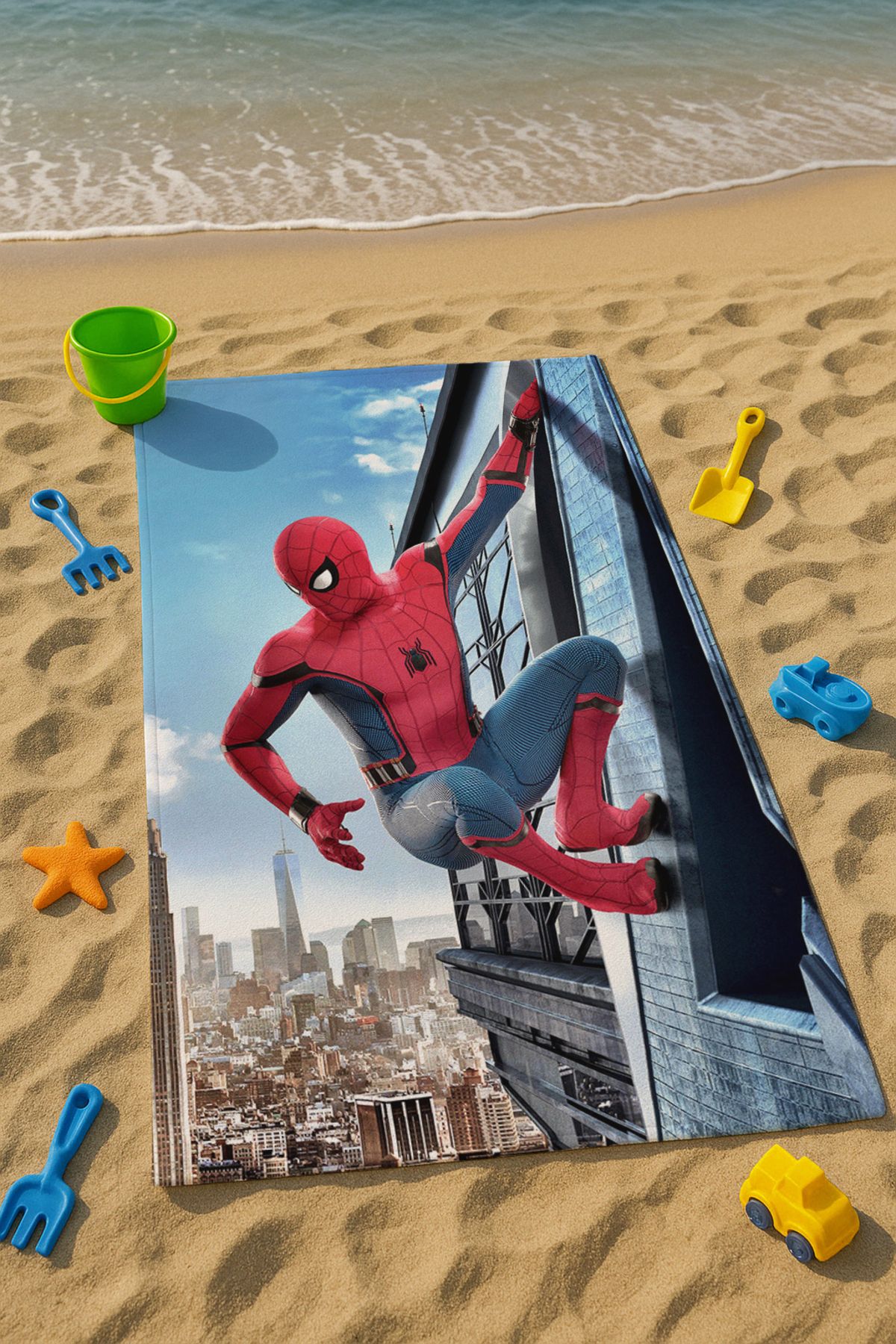 Talia Home Spider-Man Örümcek Adam Desenli Çocuk Plaj - Deniz- Havuz Havlusu TLAPH-102