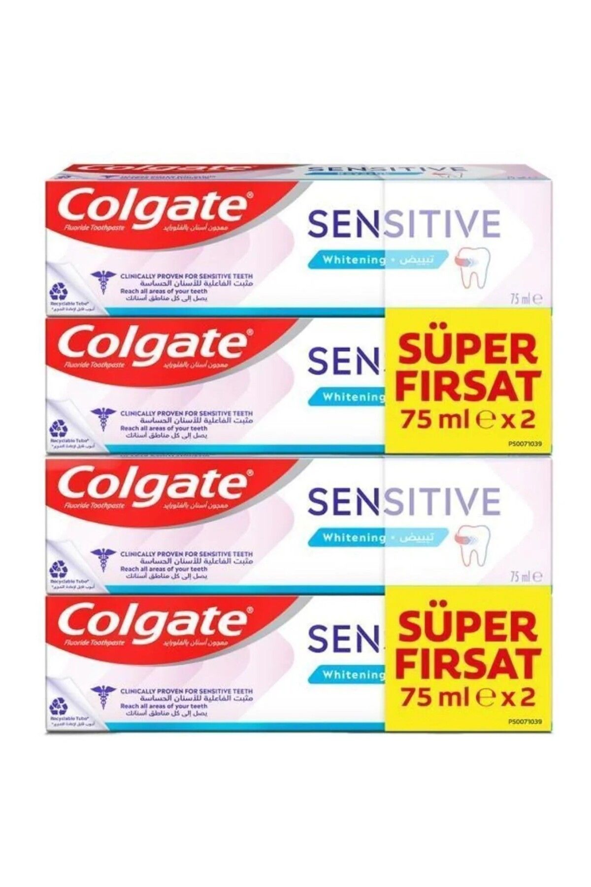 prestij sanal market Colgate Sensitive Diş Macunu 75 ml 6'lı Fırsat Seti