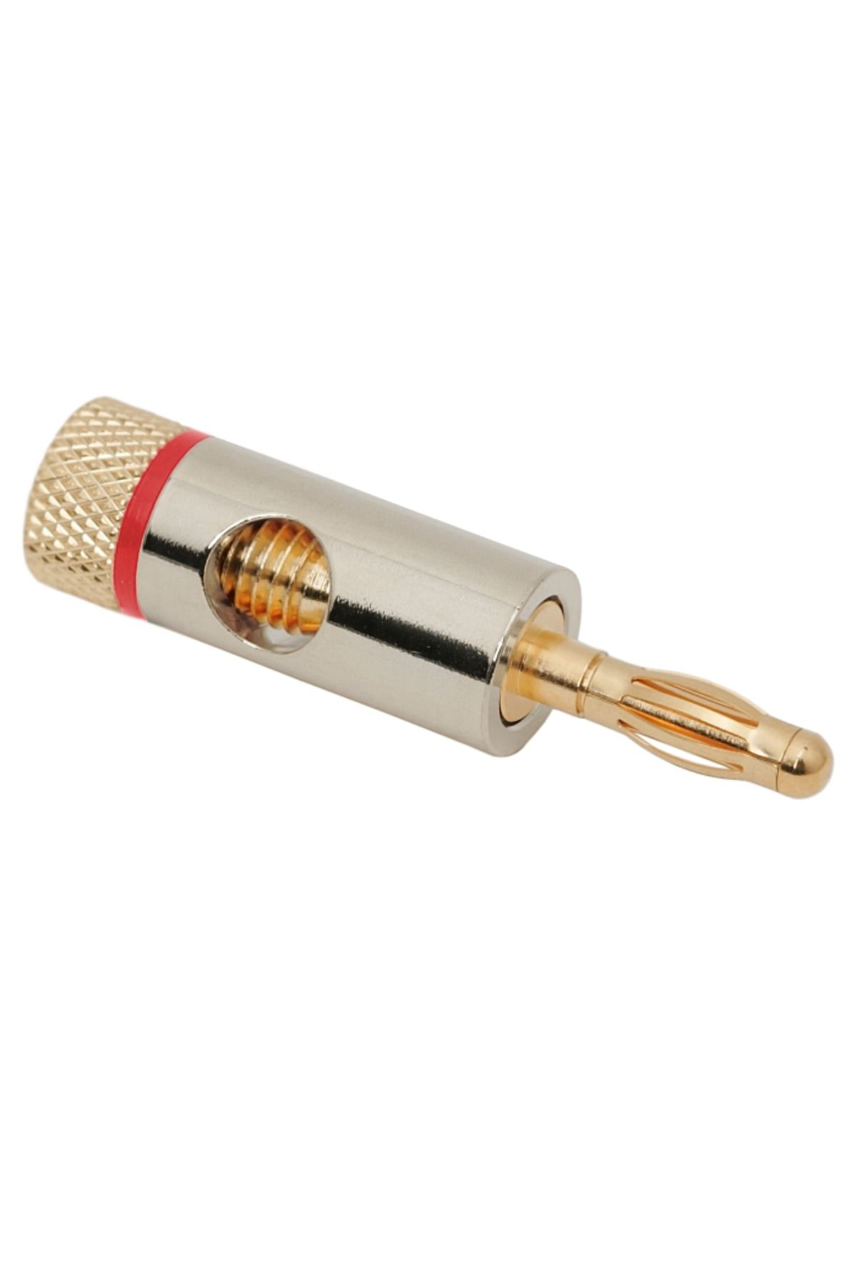 OEM Mufa Tata Banana Aurita Cablu 4mm Inel Rosu - One Size