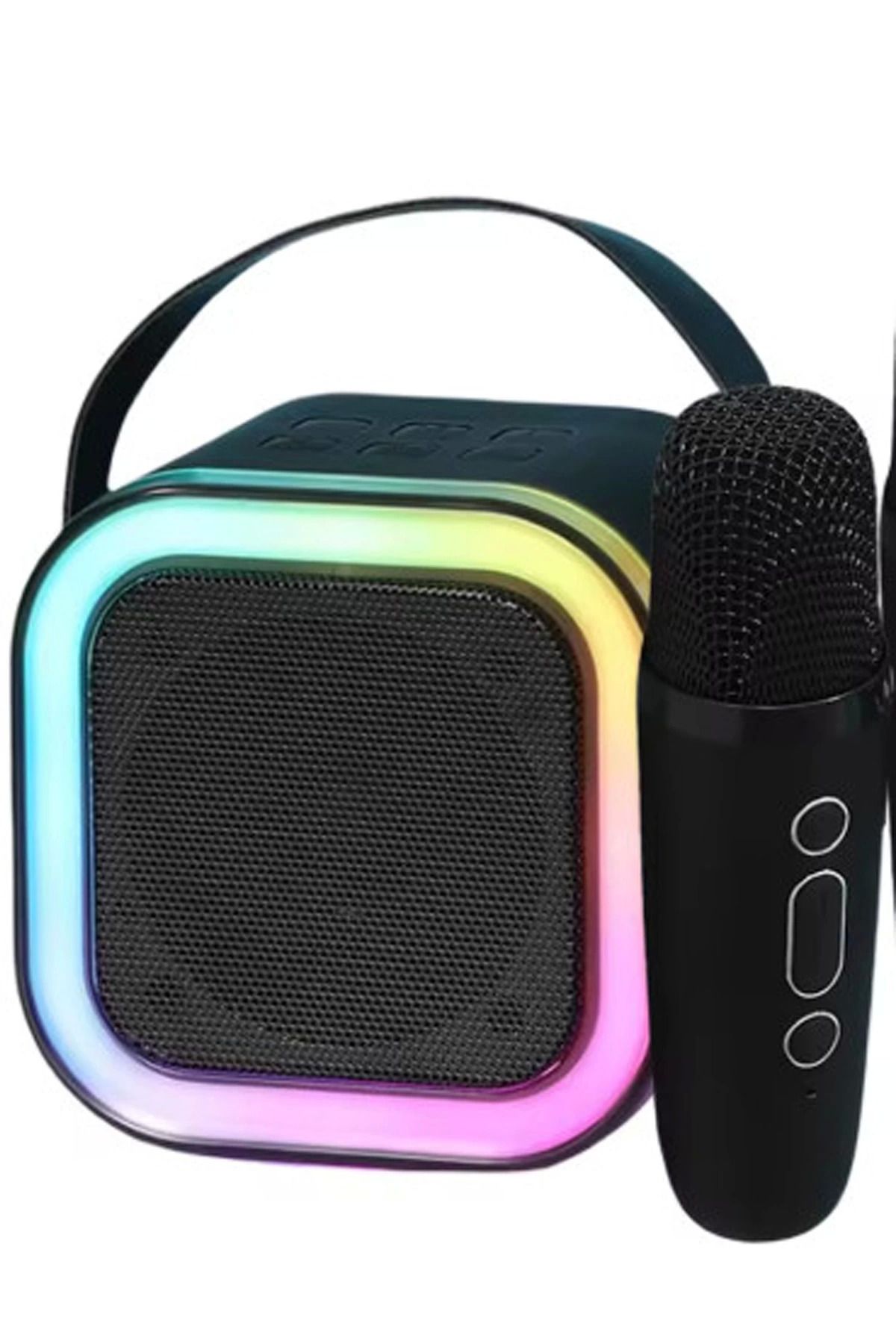 Uyguna Kapında Karaoke Kablosuz Hoparlör Mikrofonlu Rgb Işıklı Bluetooth Speaker Tf Kart/usb Si - SVU1127-7834