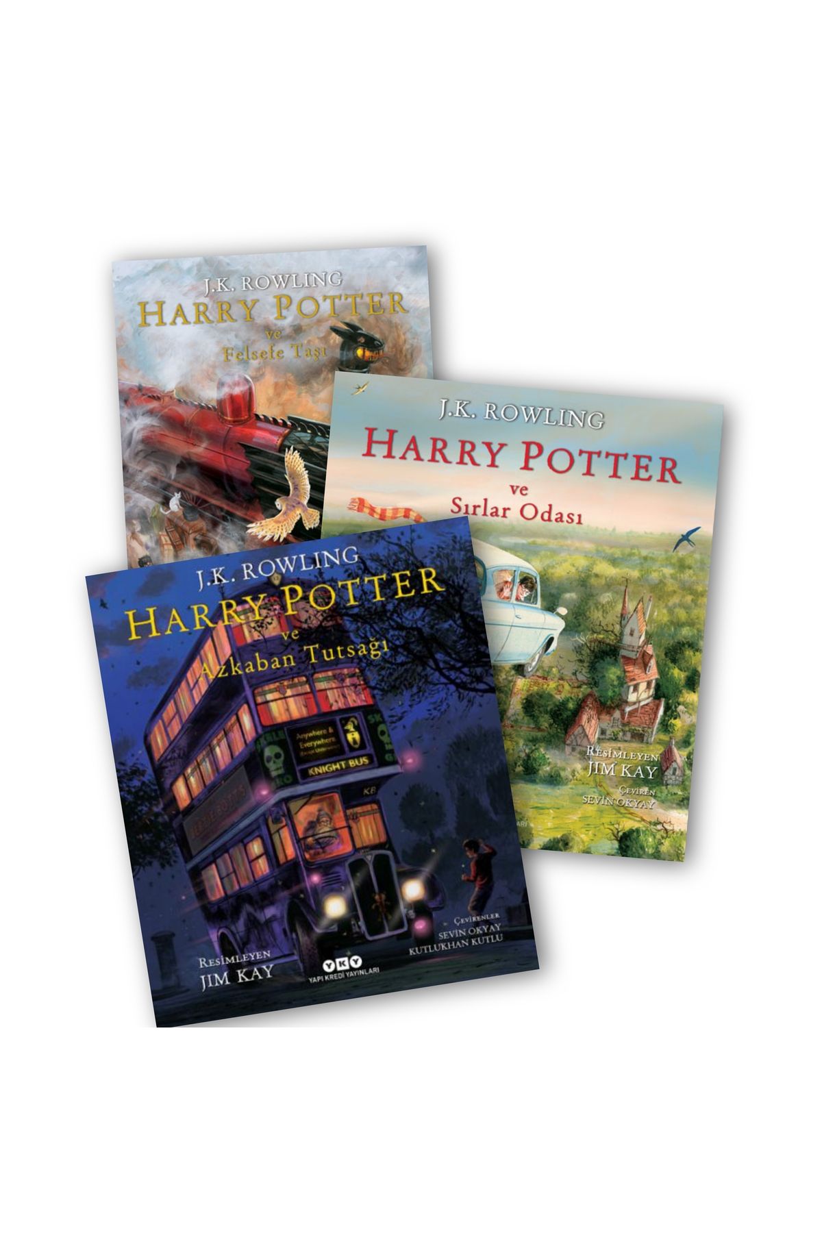 Yapı Kredi Yayınları Harry Potter Felsefe Taşı - Sırlar Odası - Azkaban Tutsağı Resimli Özel Baskı 3 lü Set