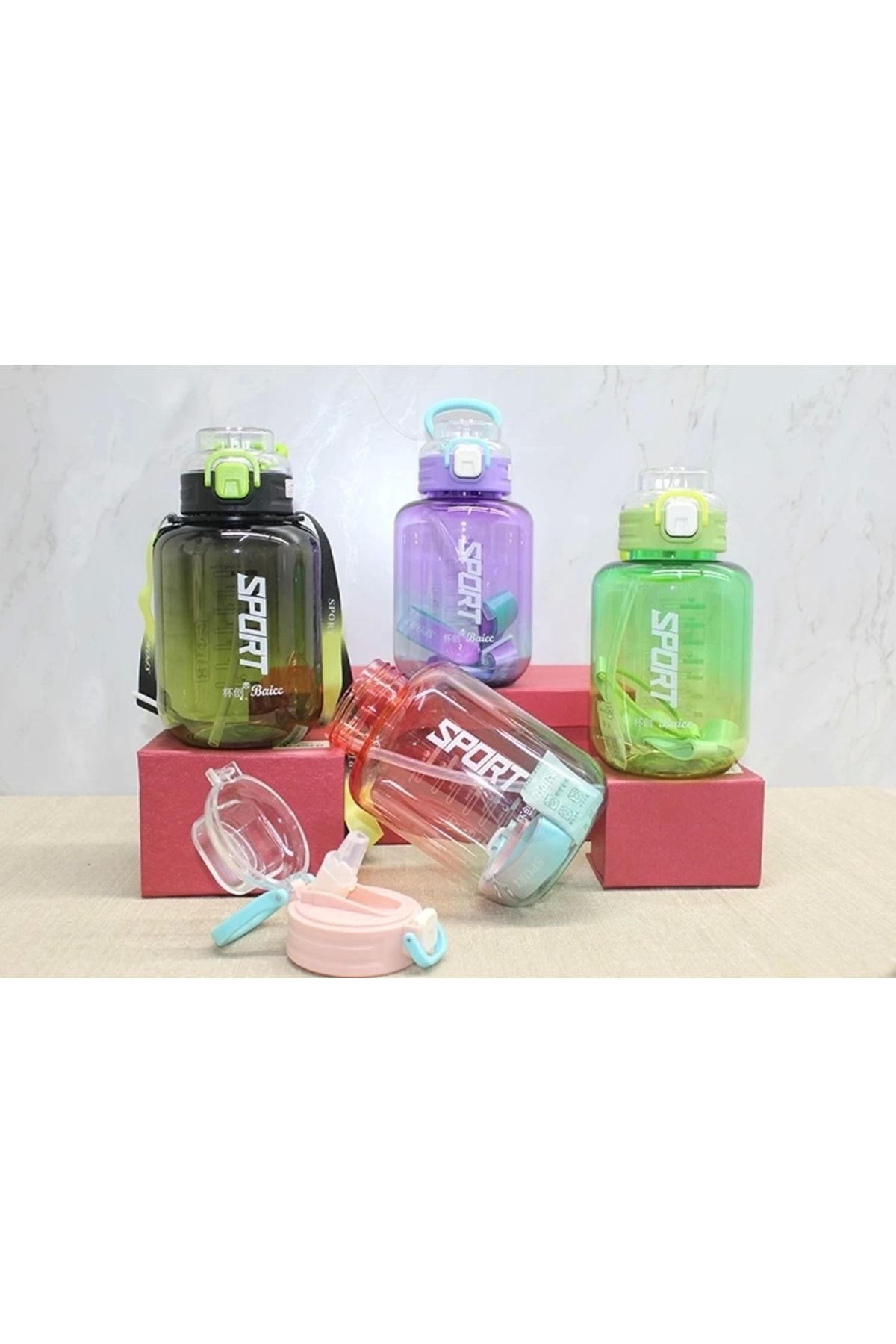 PRATİKOBA Pipetli Su Matarası 1100 Ml Bpa İçermez Alk3149