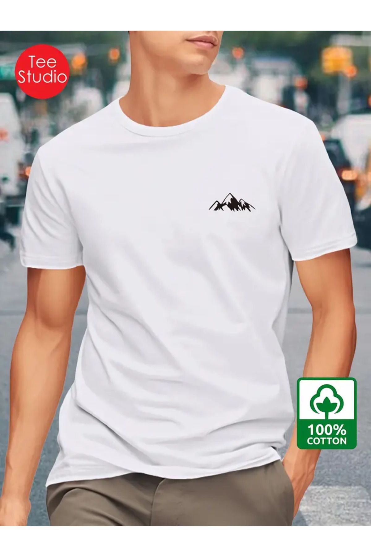 AEMİ Unisex Baskılı Oversize Bisiklet Yaka T-shirt