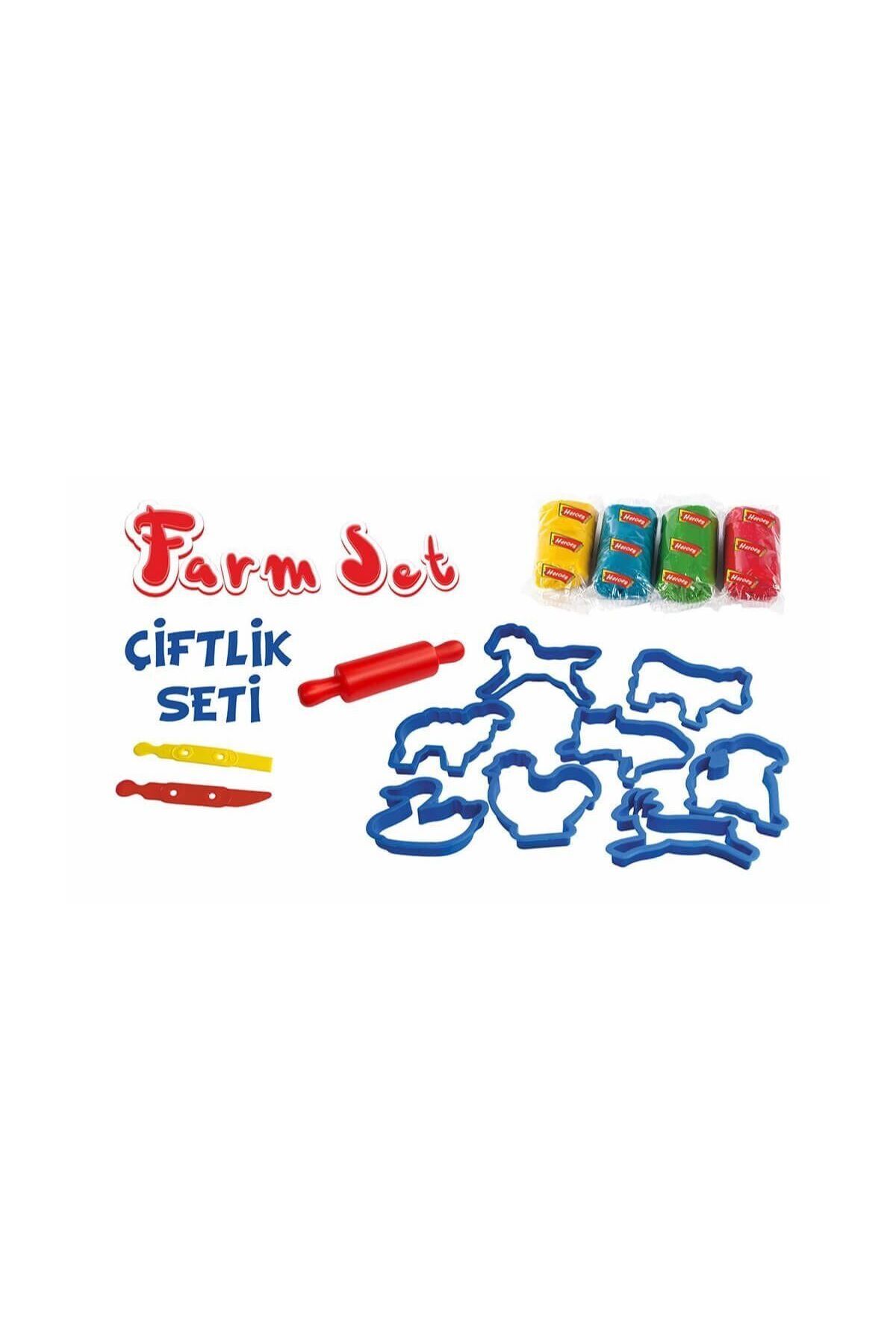 Aymir Ticaret ERN-588 HEROES ORTA KUTULU ÇİFTLİK OYUN HAMURU SETİ