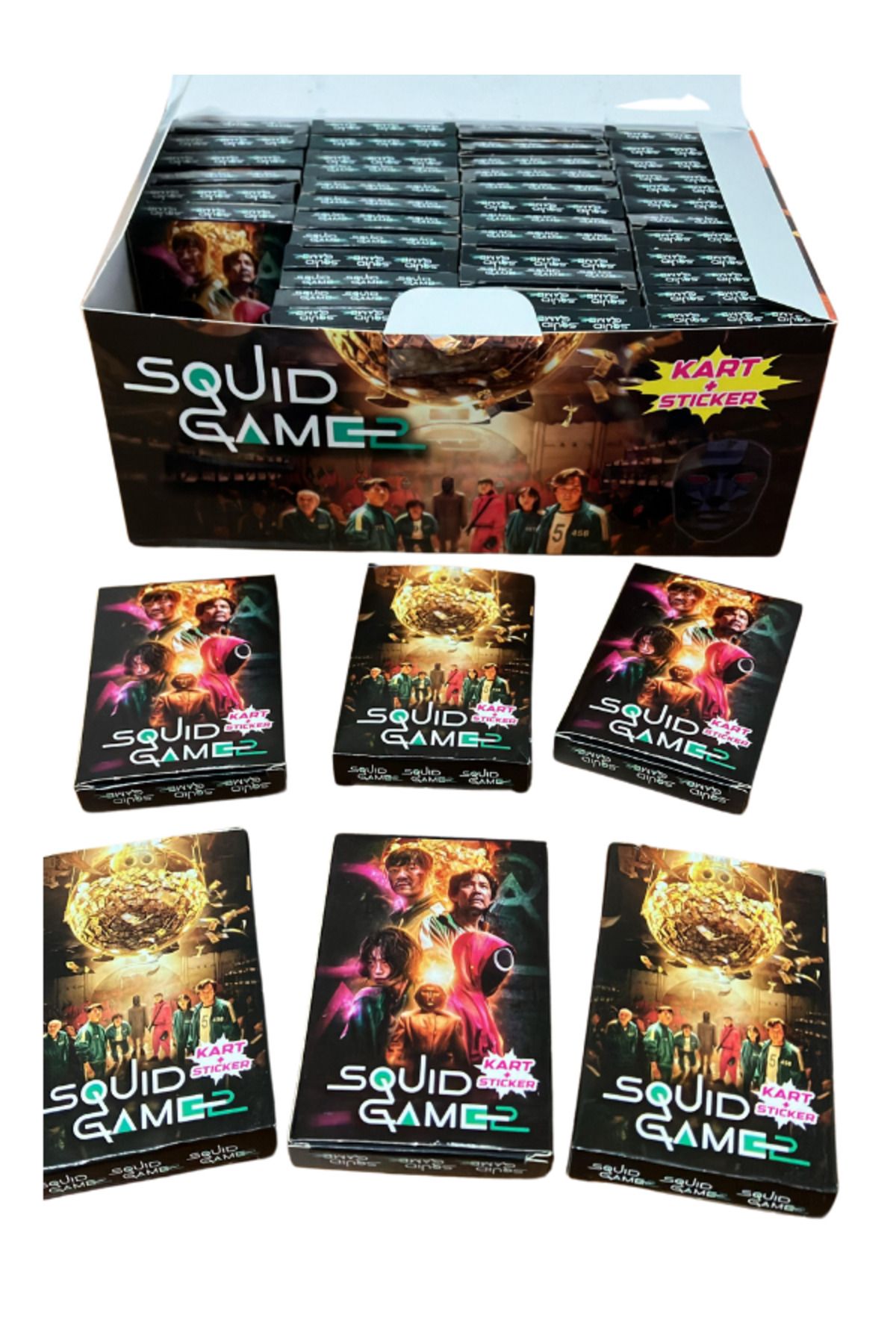 BalonKasaba Squid Game 2.sezon 2025 (6 MİNİ KUTU 36 ADET KARAKTER KARTI 6 ADET KARAKTER STİCKER)