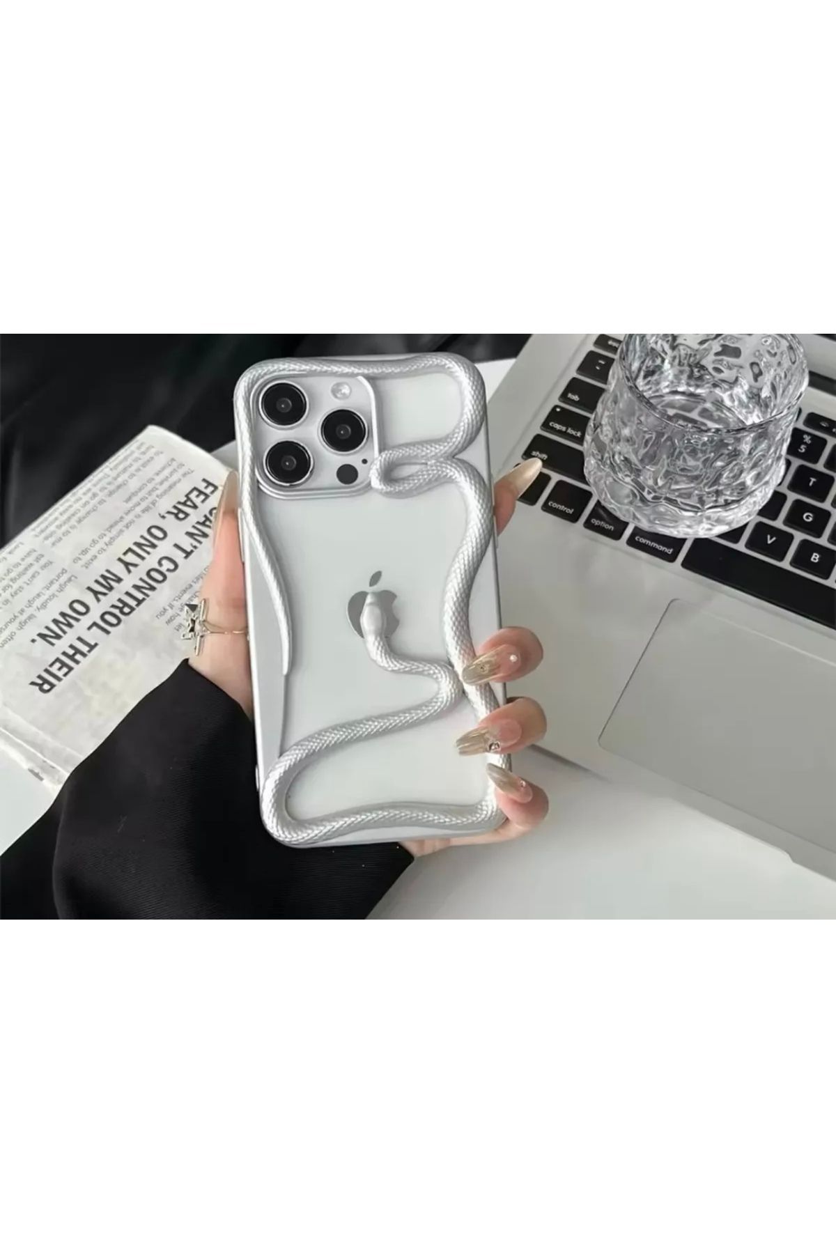 UMD APPLE IPHONE 13 UYUMLU 3D SNAKE TASARIMLI SİLİKON KILIF