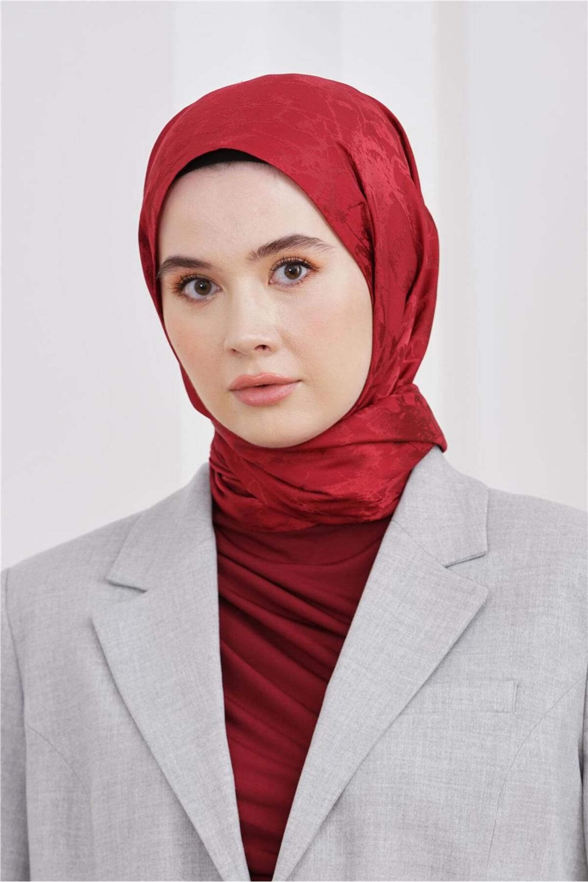 Loryan FLOŞ JAKAR MERMER BORDO ŞAL