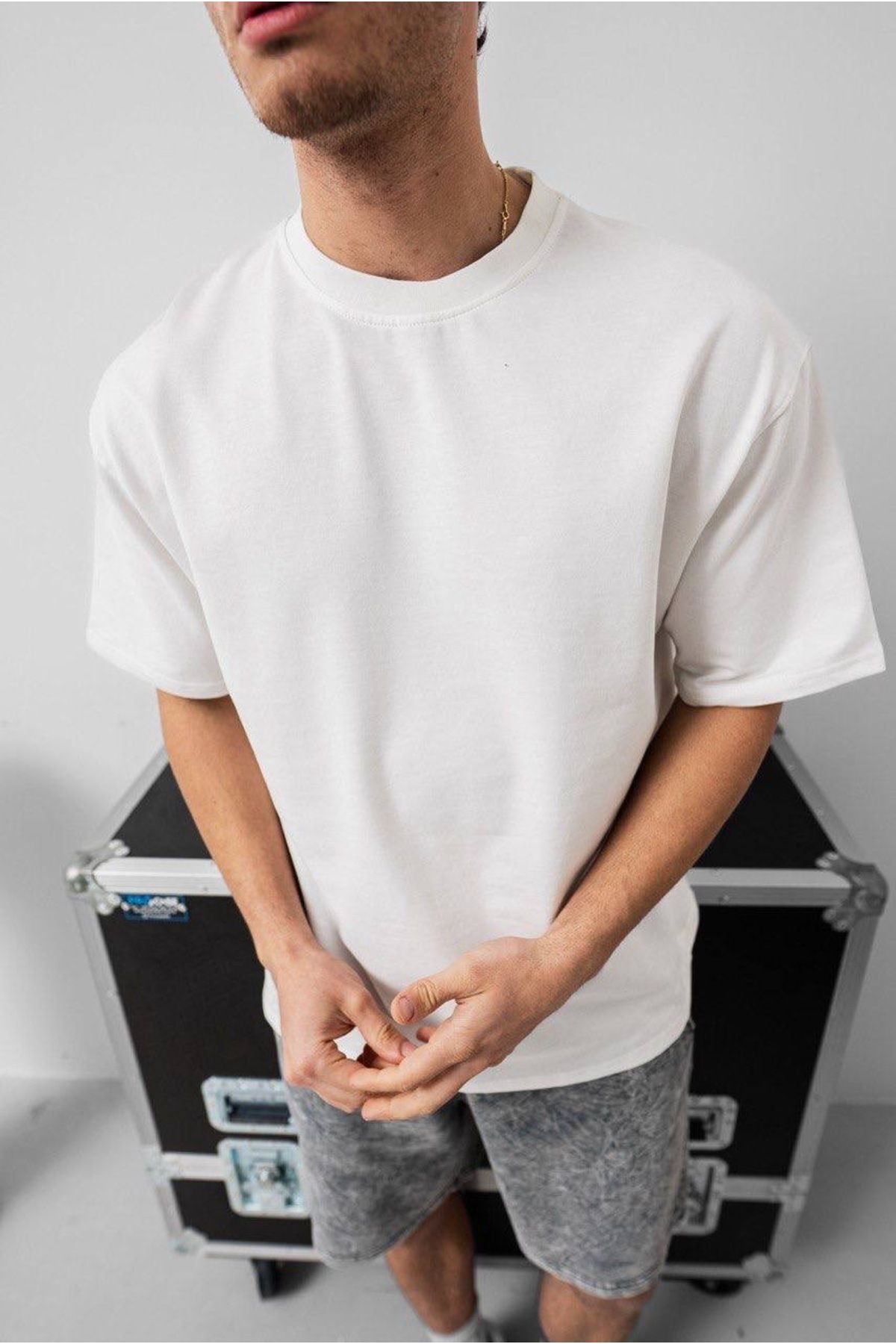 MİELA STORE Pamuklu Unisex Oversize Basic T-Shirt