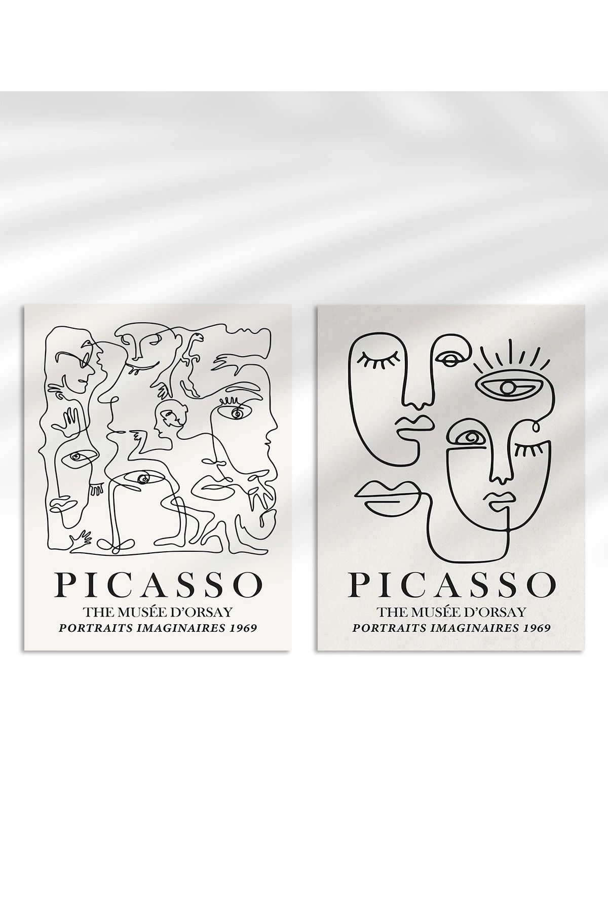 VOGLOO Çerçevesiz Poster Picasso İlhamlı 2'li